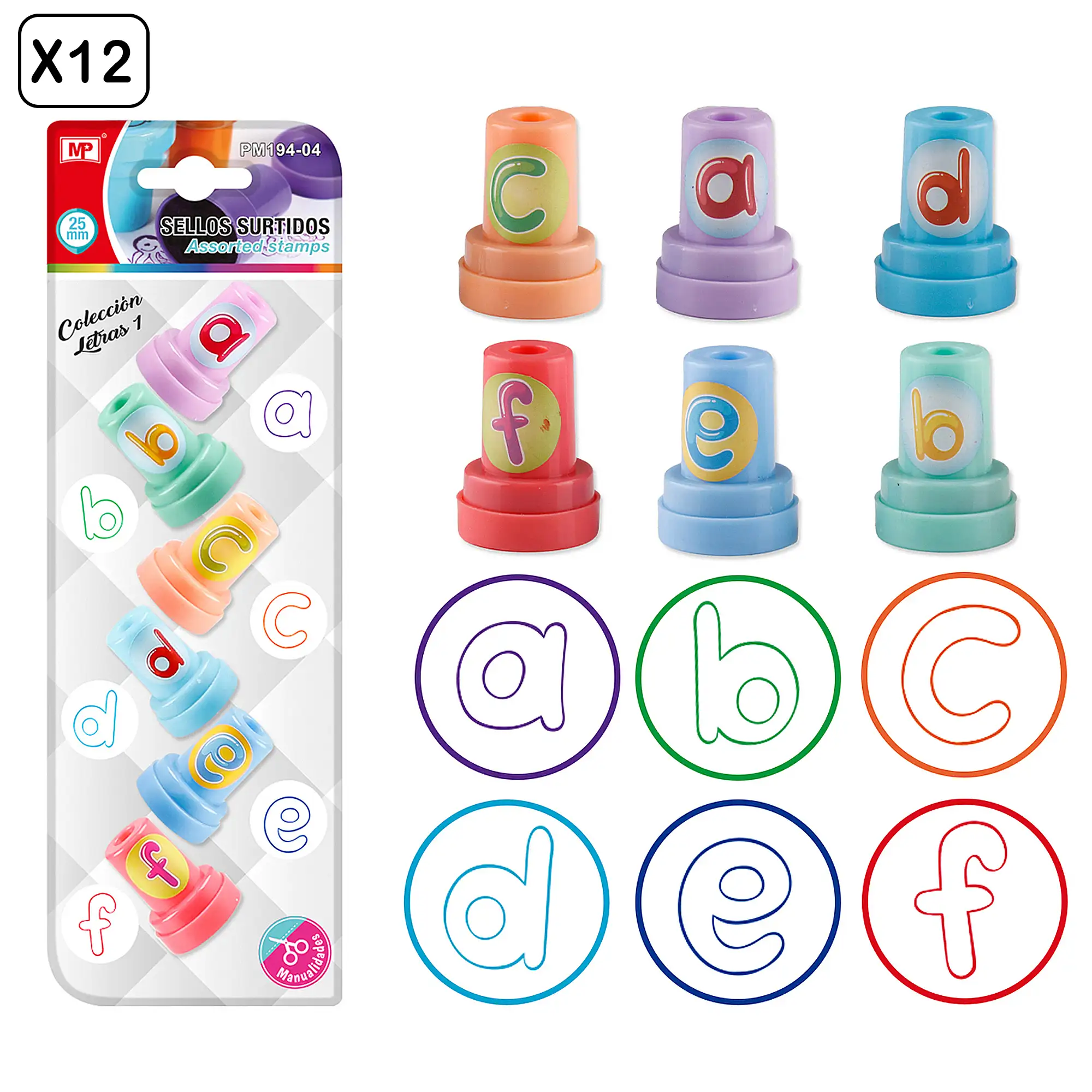 12 packs SELLOS INFANTILES SURTIDOS 6 Uds.