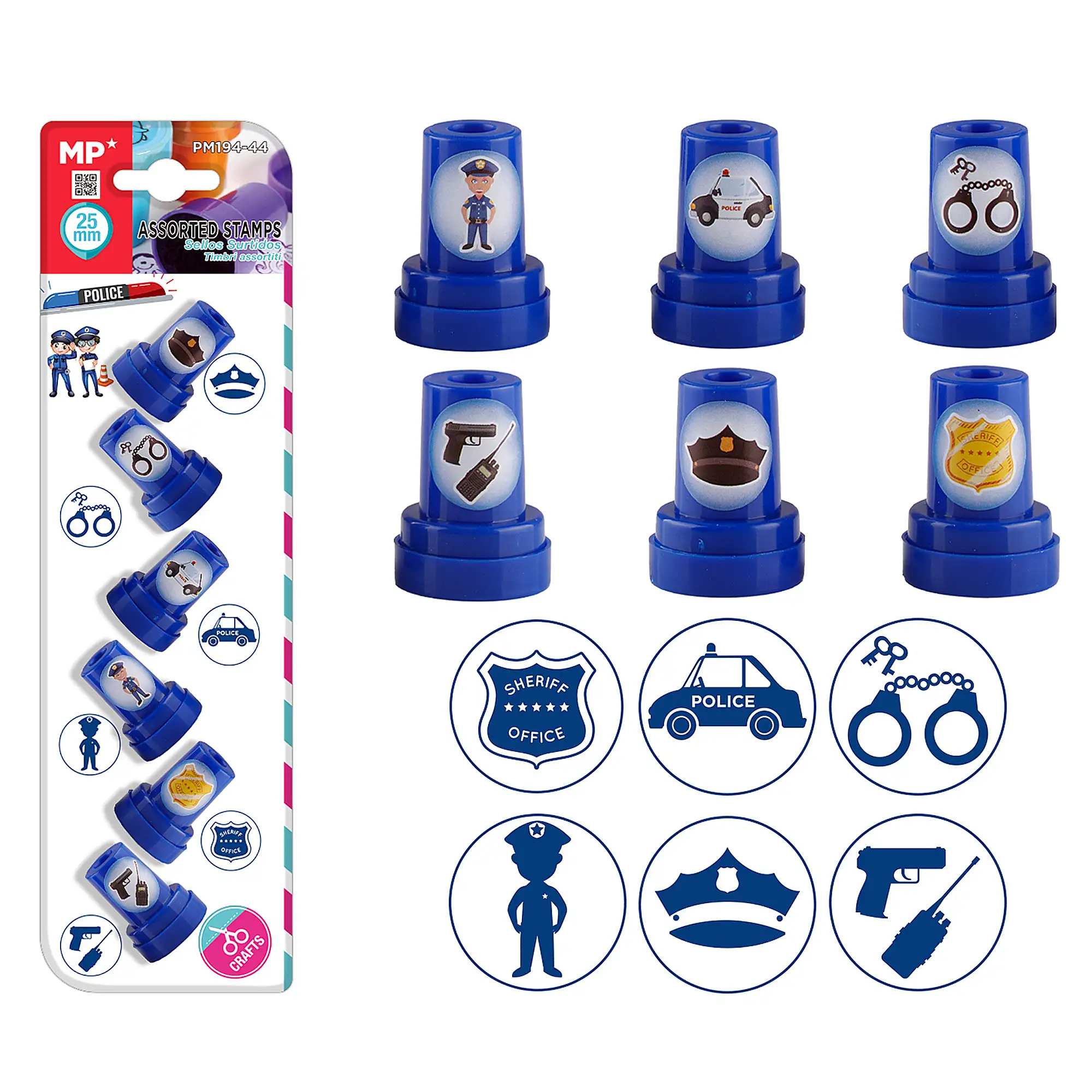 12 packs SELLOS INFANTILES POLICÍA 6 Uds.