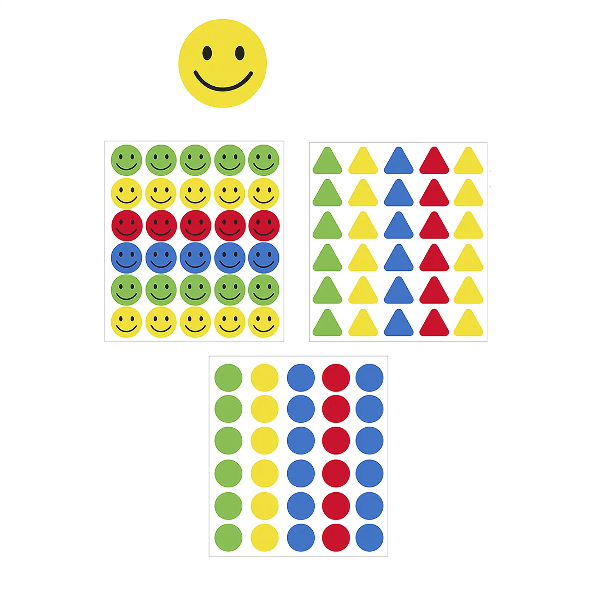 PACK 24 UNIDADES ETIQUETAS ADHESIVAS PERSONALIZABLES DECORADAS DISEÑO CARAS SONRIENTES  (SET 2 UDS)