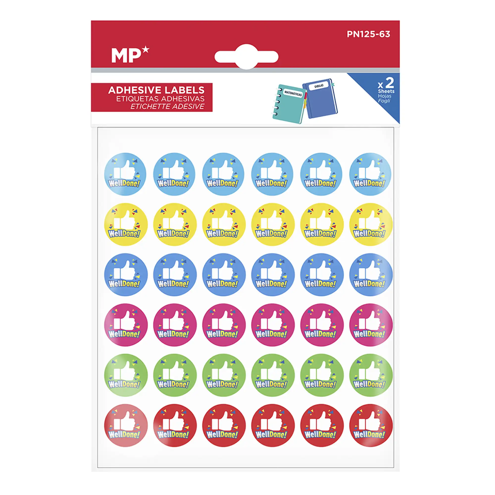 PACK 24 UNIDADES ETIQUETAS ADHESIVAS PERSONALIZABLES DECORADAS DISEÑO 