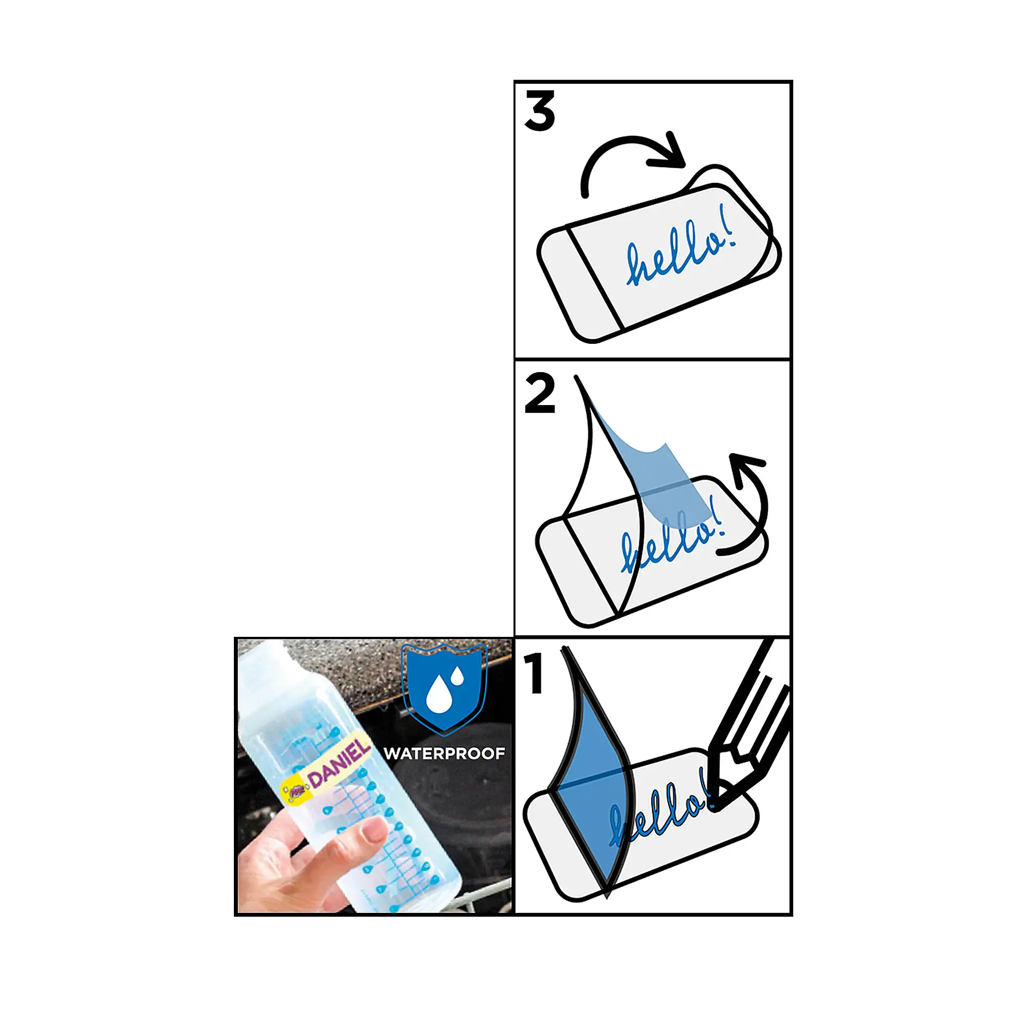 PACK 24 UNIDADES ETIQUETAS PLASTIFICADAS AUTOADHESIVAS DISEÑO ICONOS