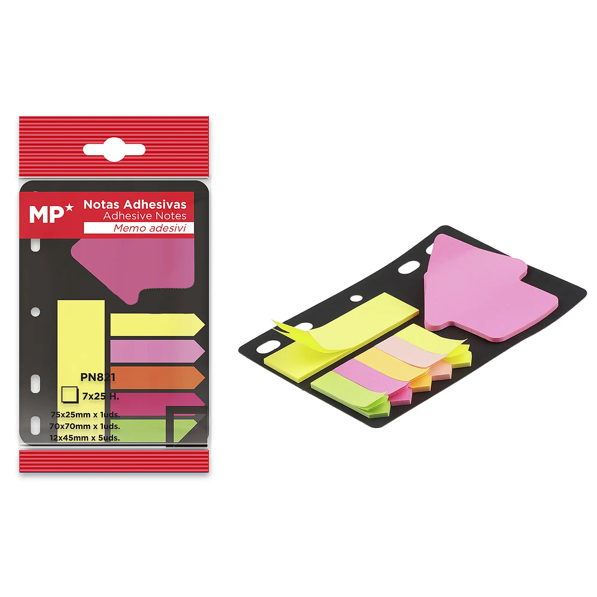 PACK 24 UNIDADES NOTAS ADHESIVAS PARA LAS CARPETAS 7 x 25 HOJAS