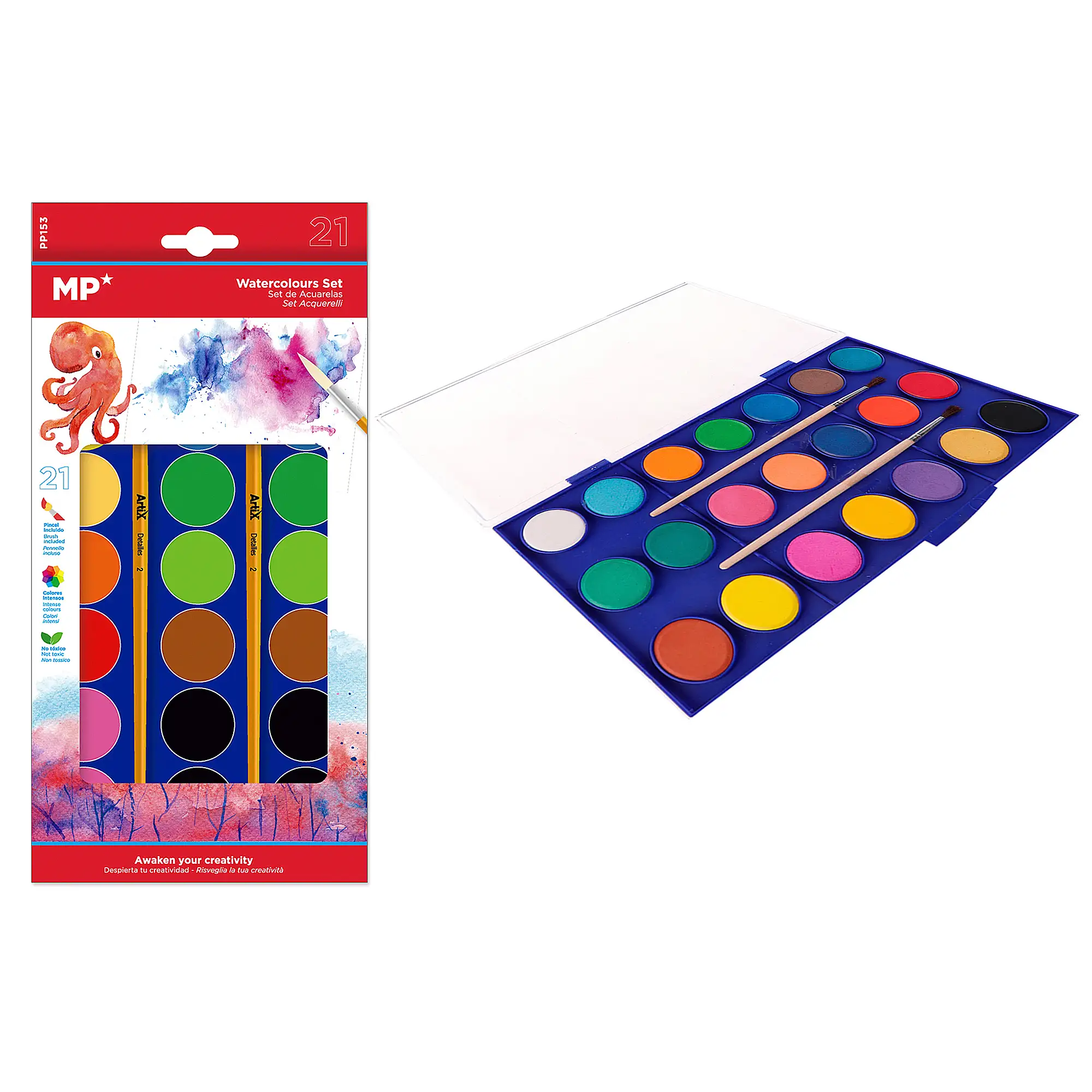 PINTURA ACUARELA 21 COLORES