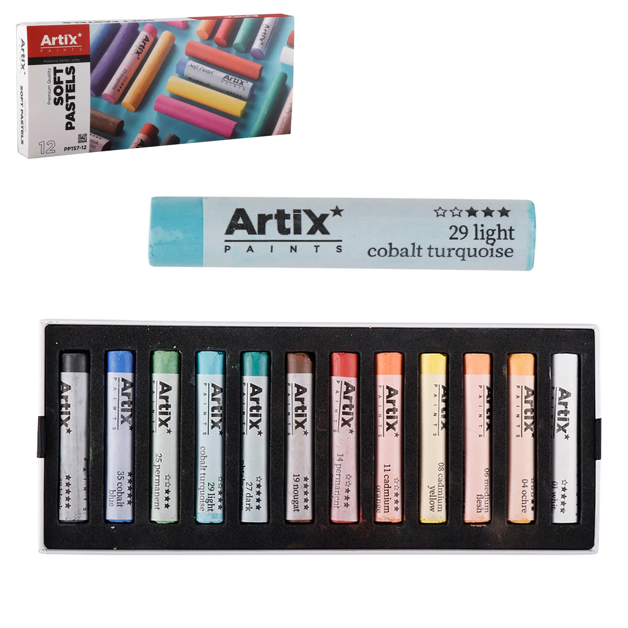 PINTURA PASTEL REDONDO 12 COLORES