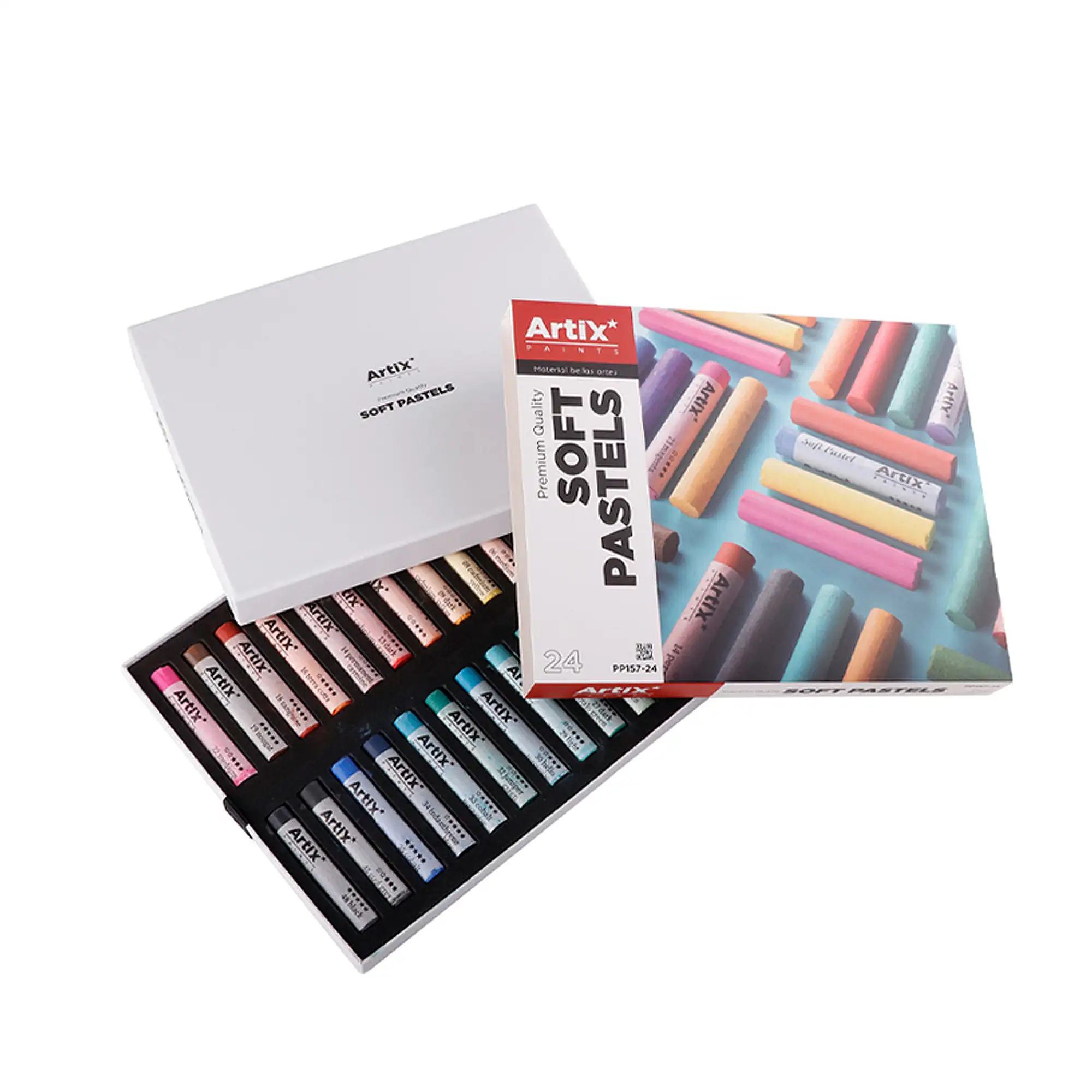 PINTURA PASTEL REDONDO 24 COLORES