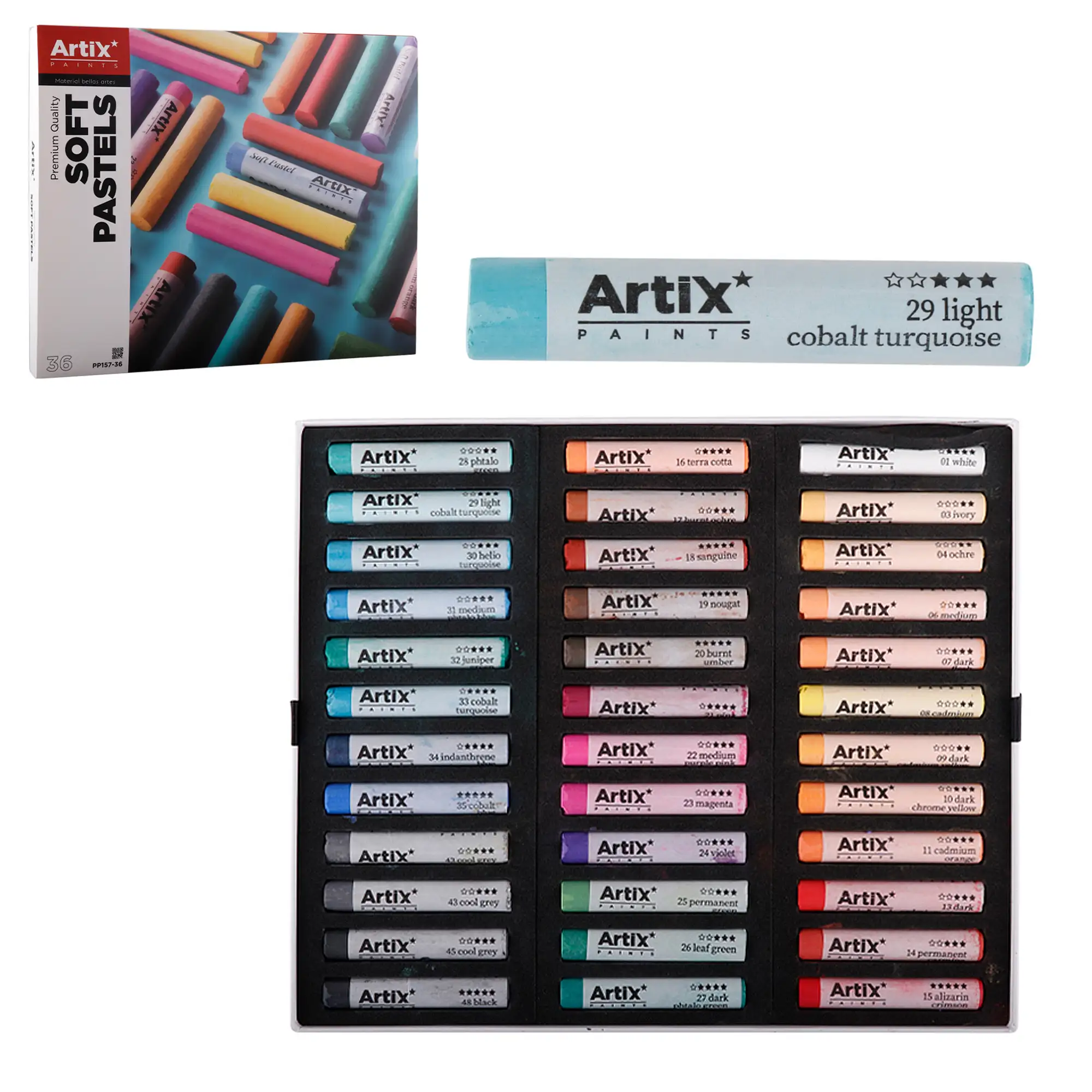 PINTURA PASTEL REDONDO 36 COLORES