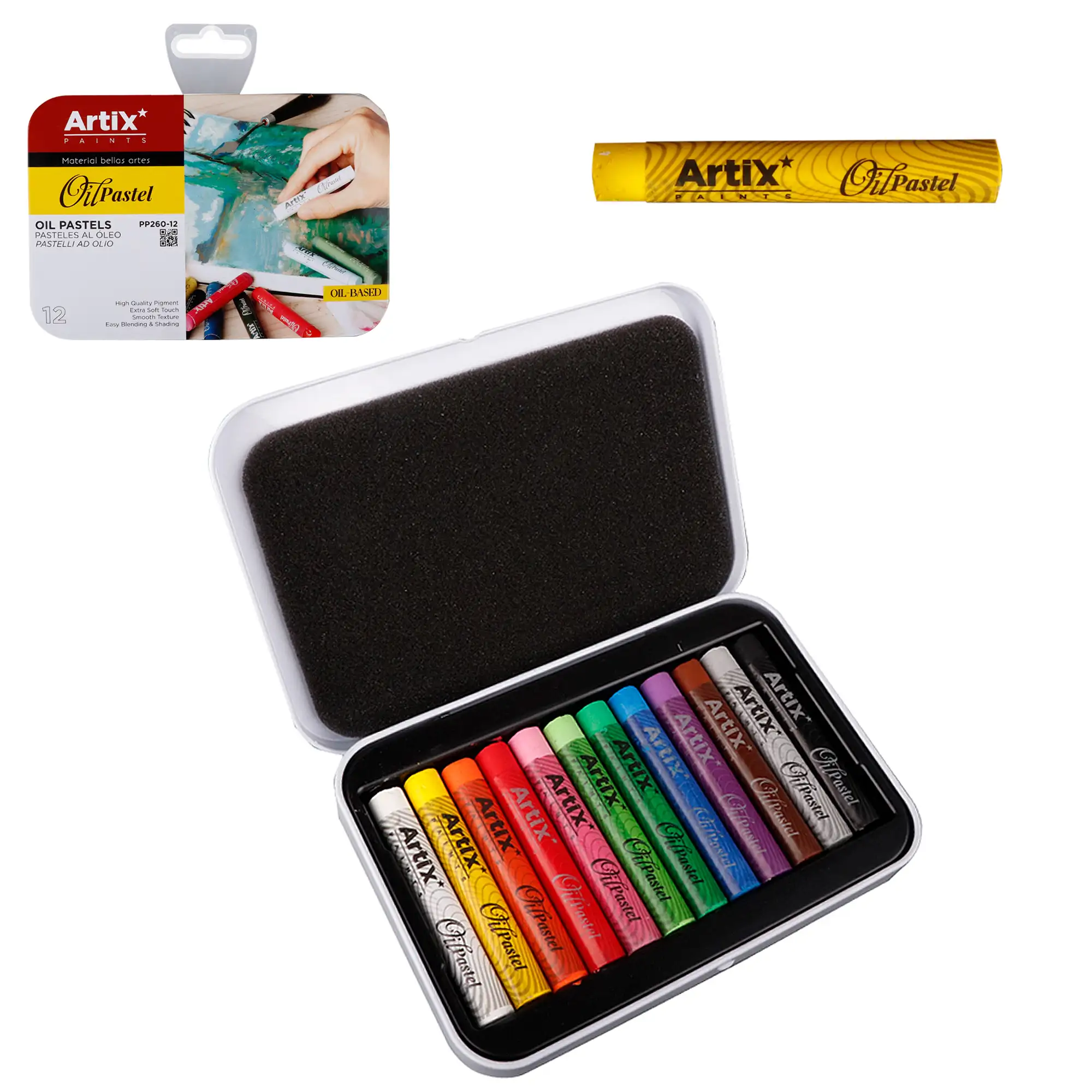 PASTEL AL ÓLEO 12 COLORES