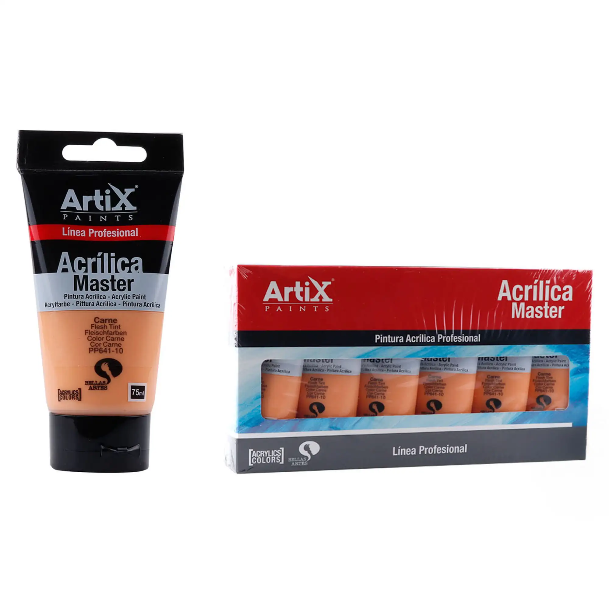 Pack 6 Uds. PINTURA ACRÍLICA EXPERT 75 ml CARNE