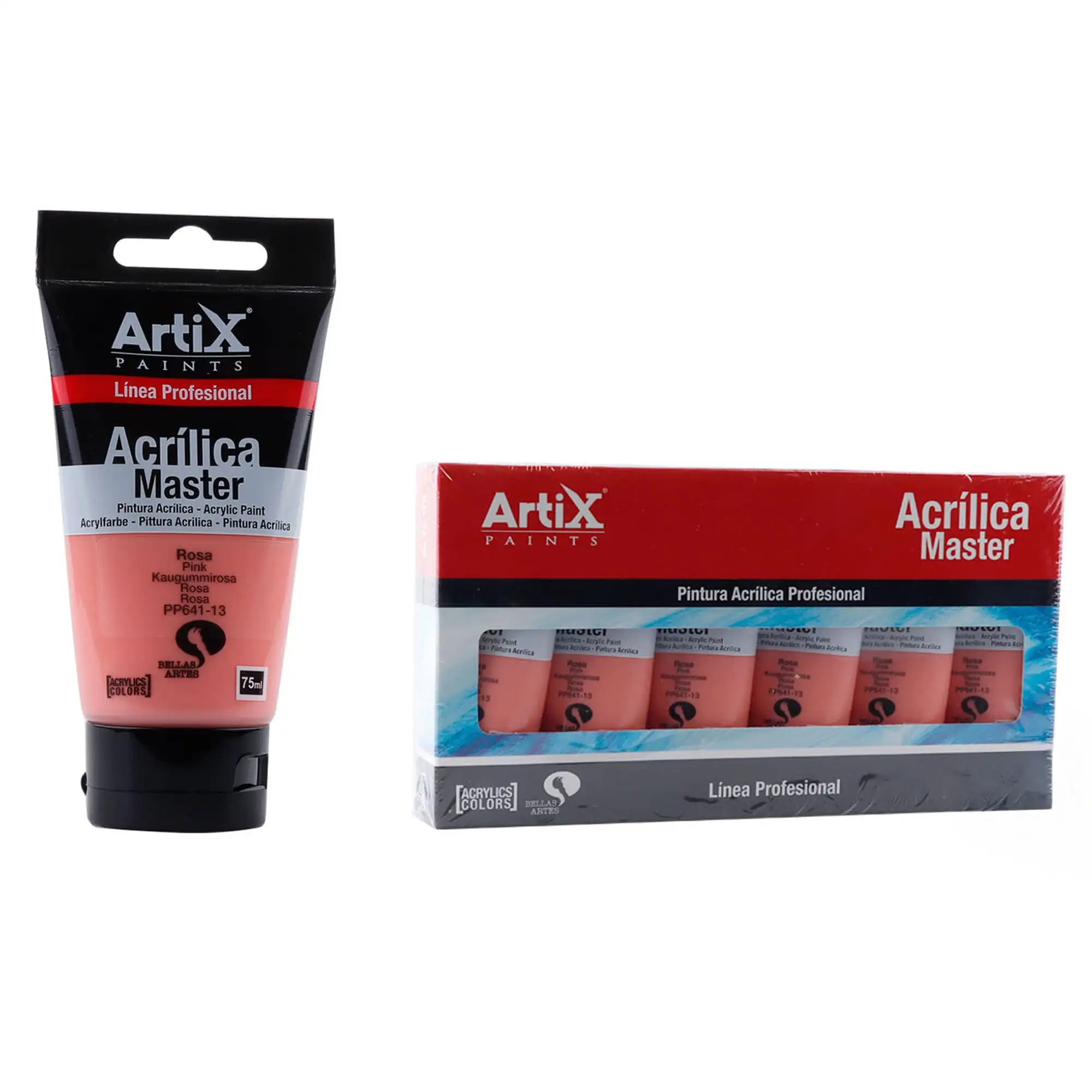 Pack 6 Uds. PINTURA ACRÍLICA EXPERT 75 ml ROSA