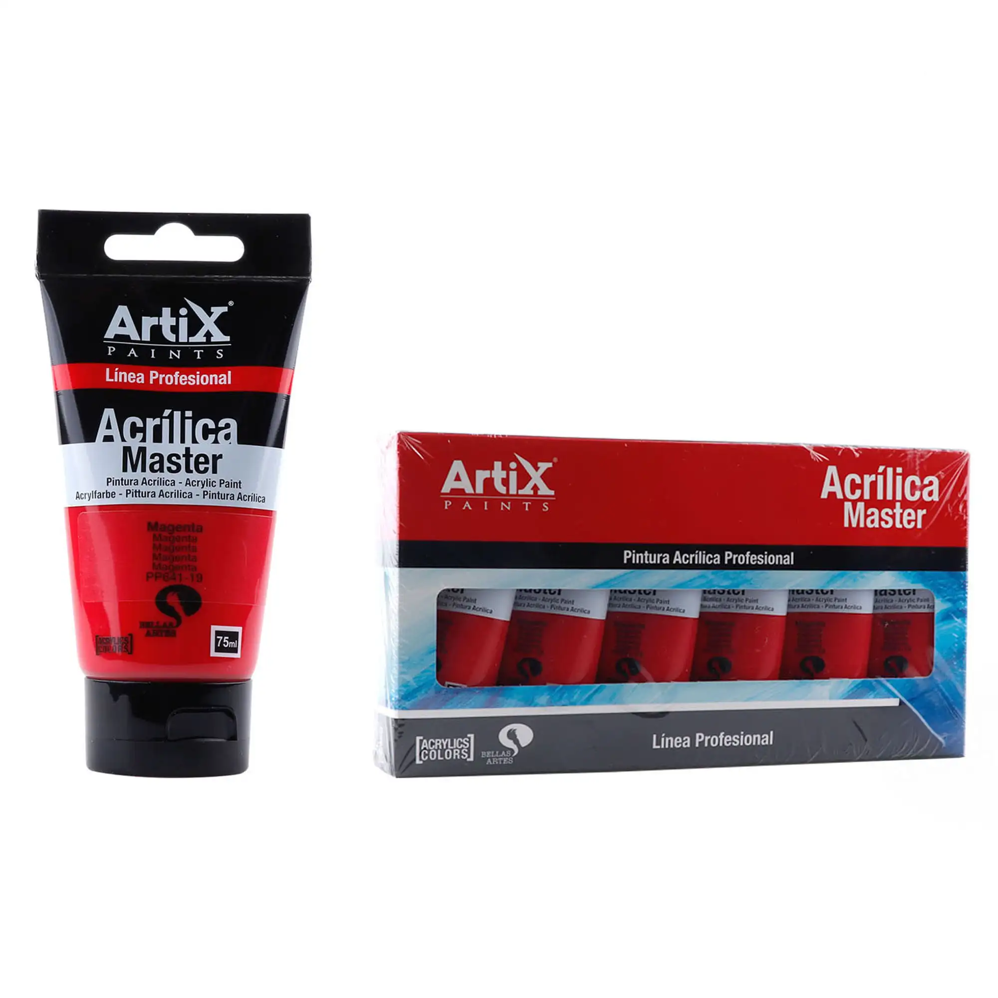 Pack 6 Uds. PINTURA ACRÍLICA EXPERT 75 ml MAGENTA