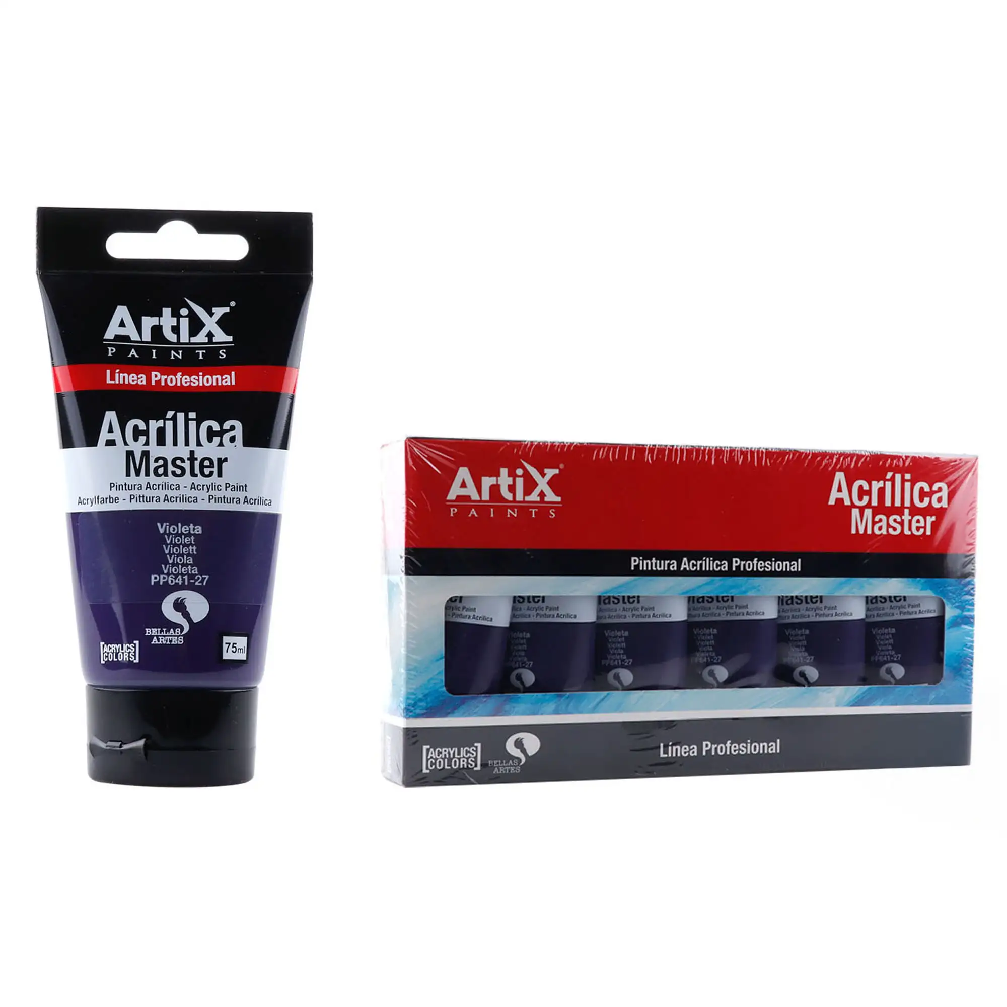 Pack 6 Uds. PINTURA ACRÍLICA EXPERT 75 ml VIOLETA