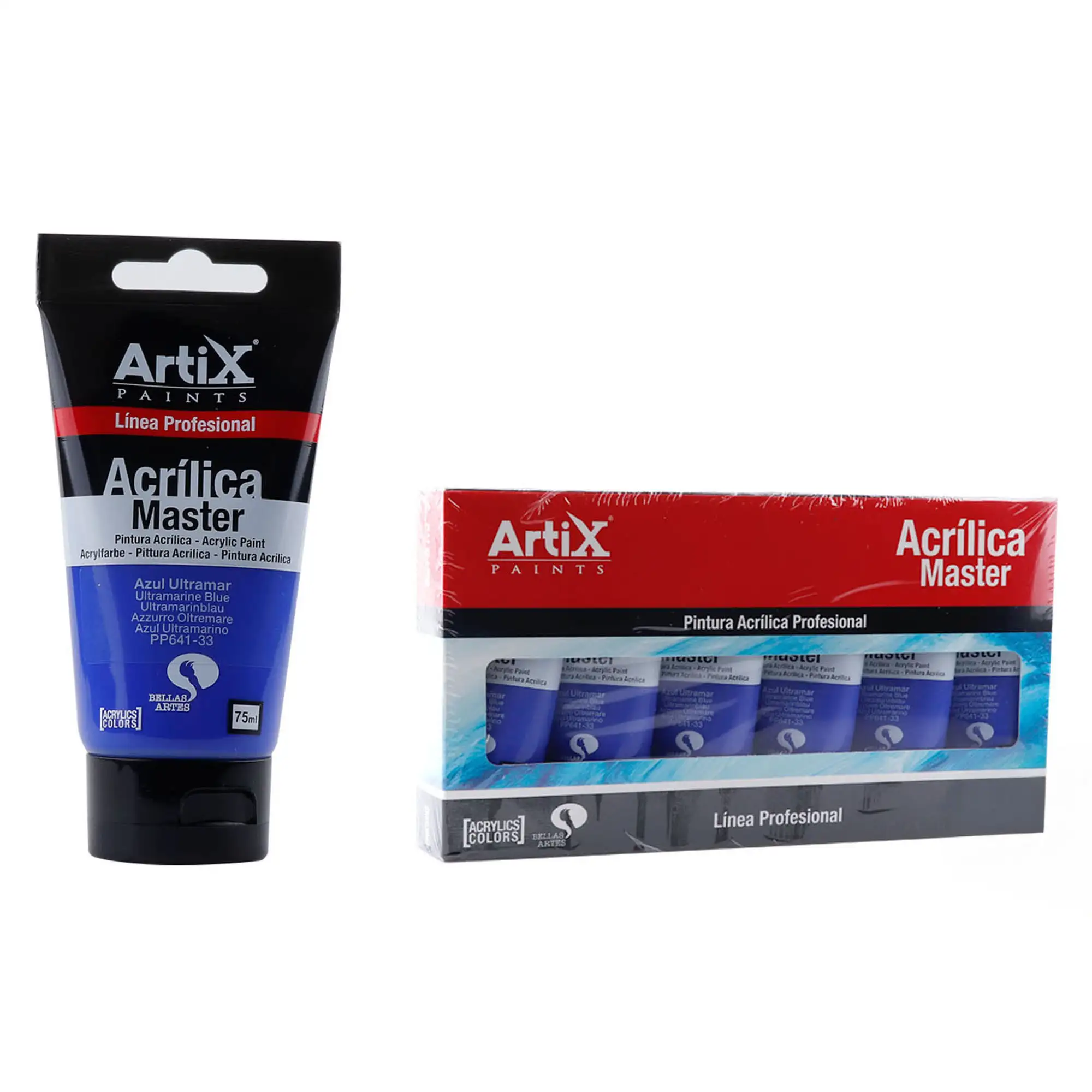 Pack 6 Uds. PINTURA ACRÍLICA EXPERT 75 ml AZUL ULTRAMAR