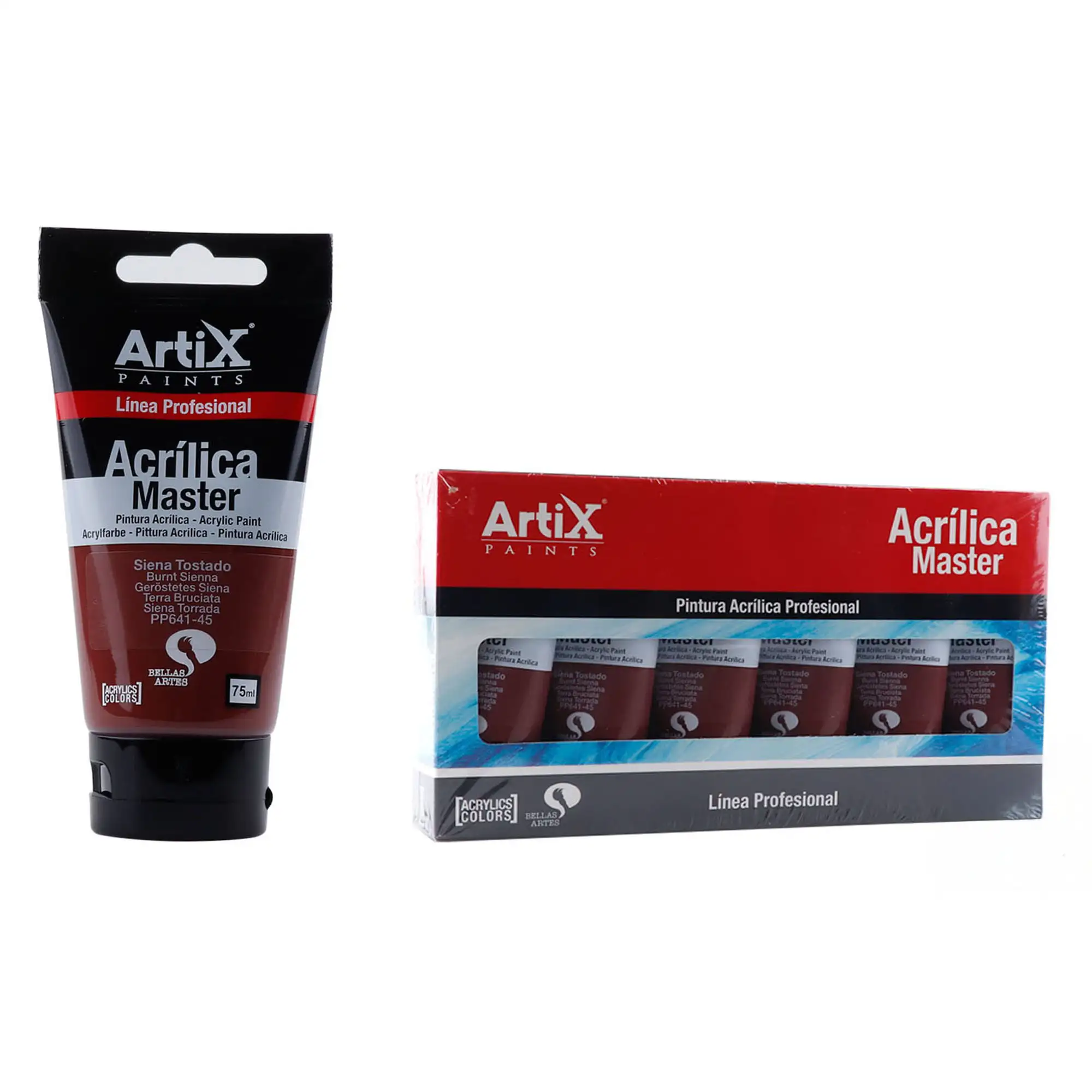 Pack 6 Uds. PINTURA ACRÍLICA EXPERT 75 ml SIENA TOSTADO