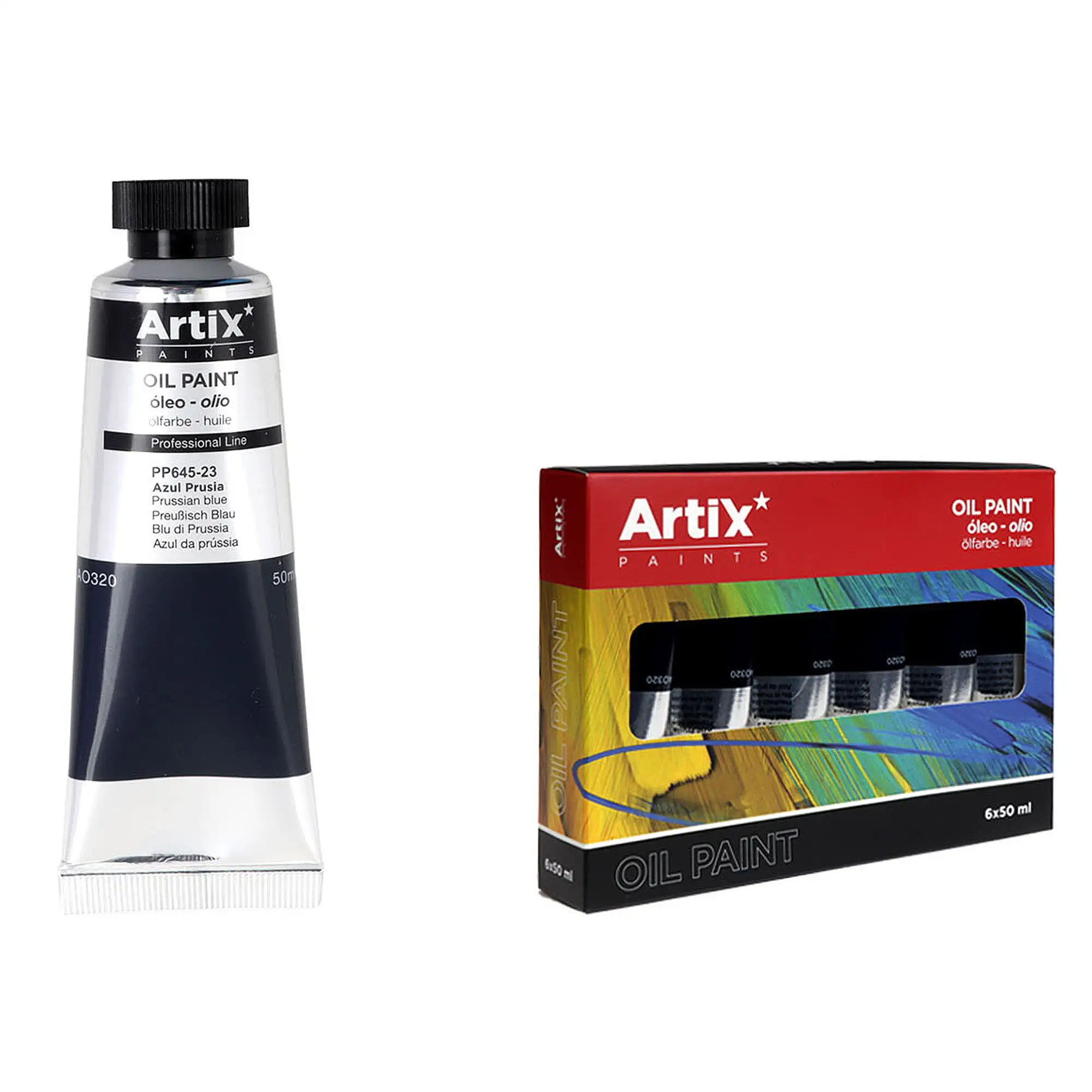 Pack 6 Uds. PINTURA AL ÓLEO EXPERT 50 ml AZUL PRUSIA