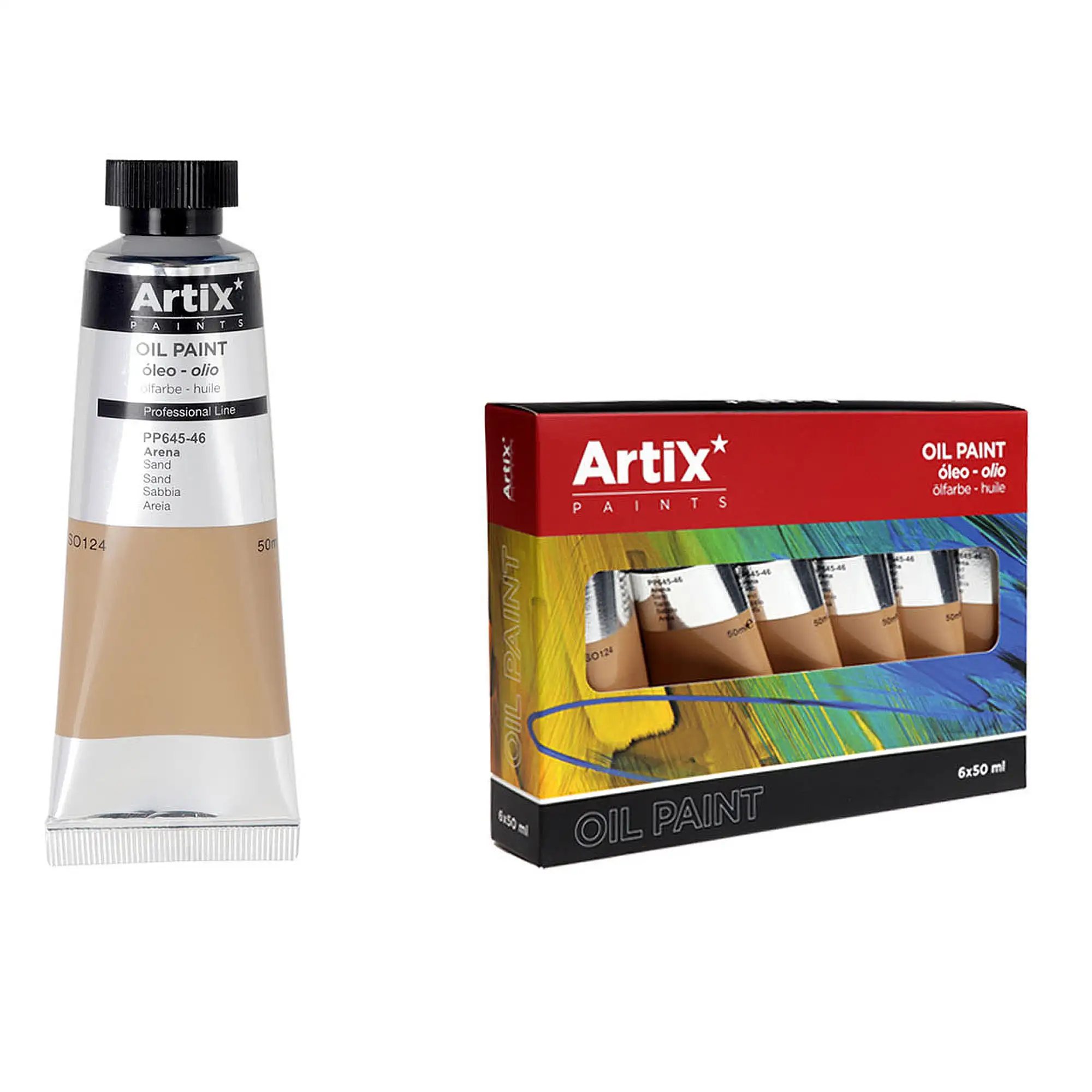 Pack 6 Uds. PINTURA AL ÓLEO EXPERT 50 ml ARENA