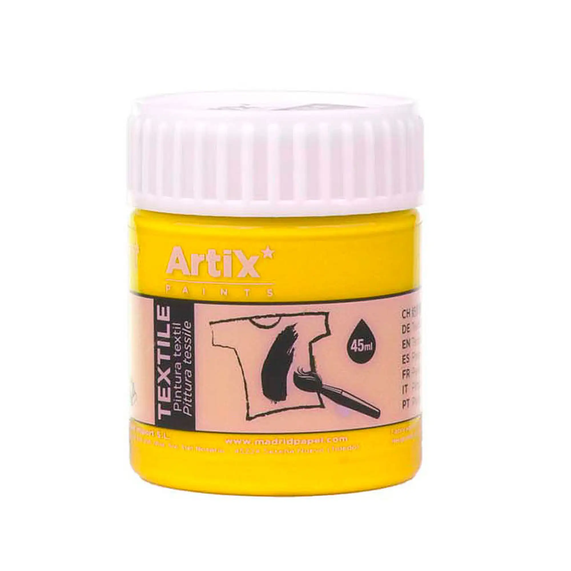 Pack 6 Uds. PINTURA TEXTIL AMARILLO LIMÓN 45 ml