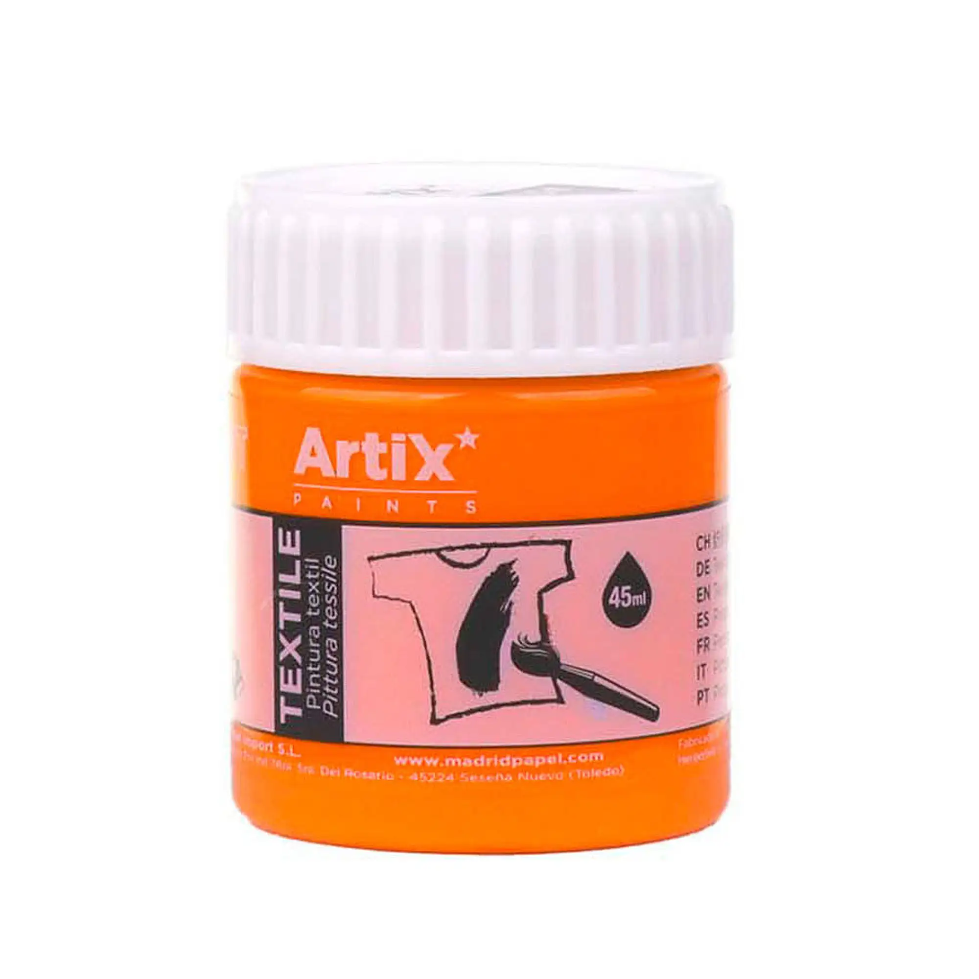 Pack 6 Uds. PINTURA TEXTIL NARANJA 45 ml