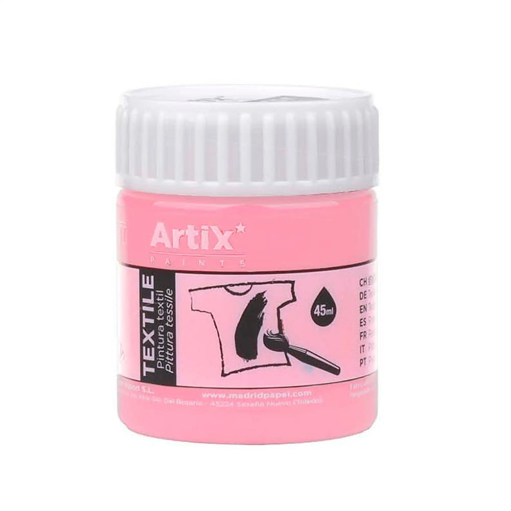 Pack 6 Uds. PINTURA TEXTIL ROSA PÁLIDO 45 ml