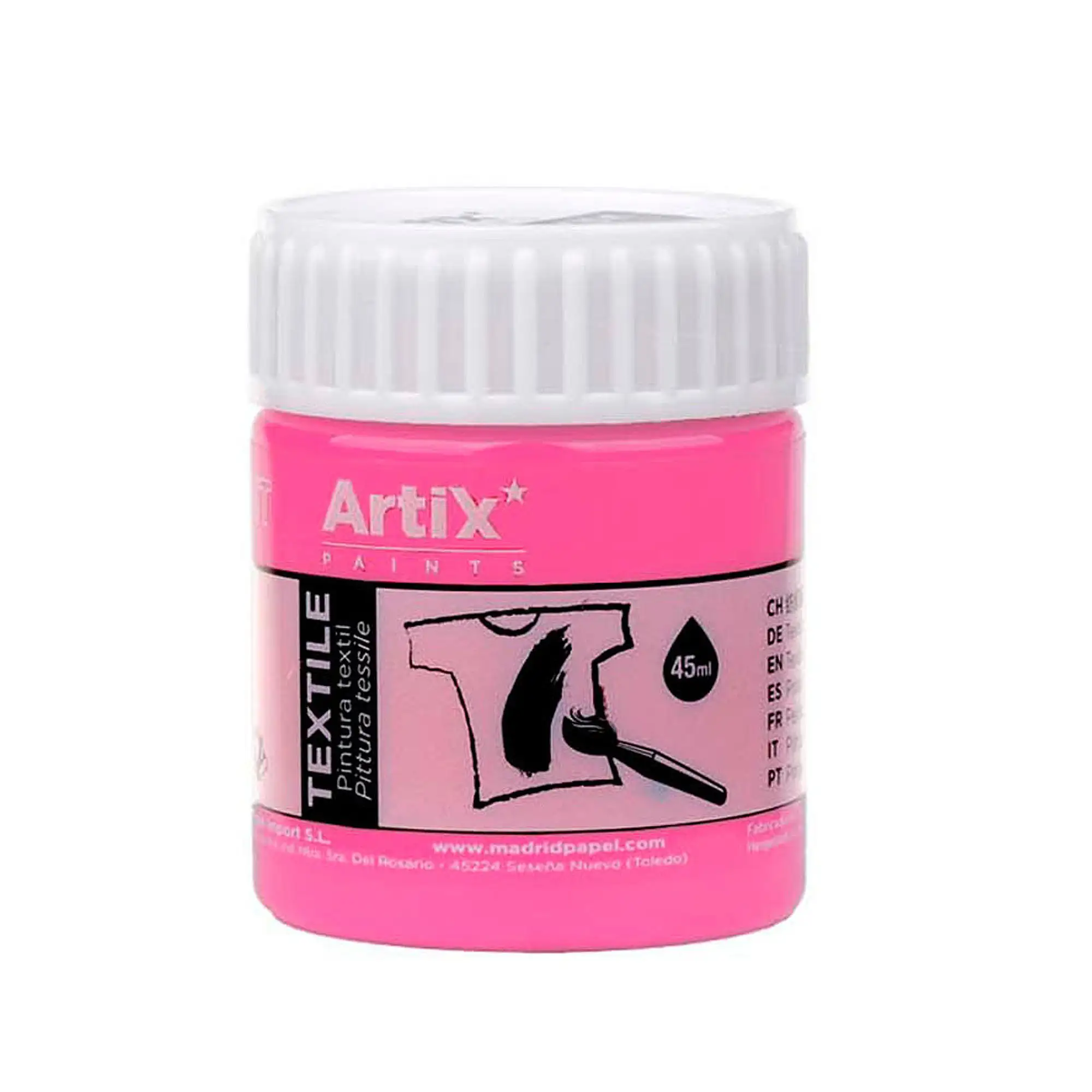 Pack 6 Uds. PINTURA TEXTIL ROSA 45 ml