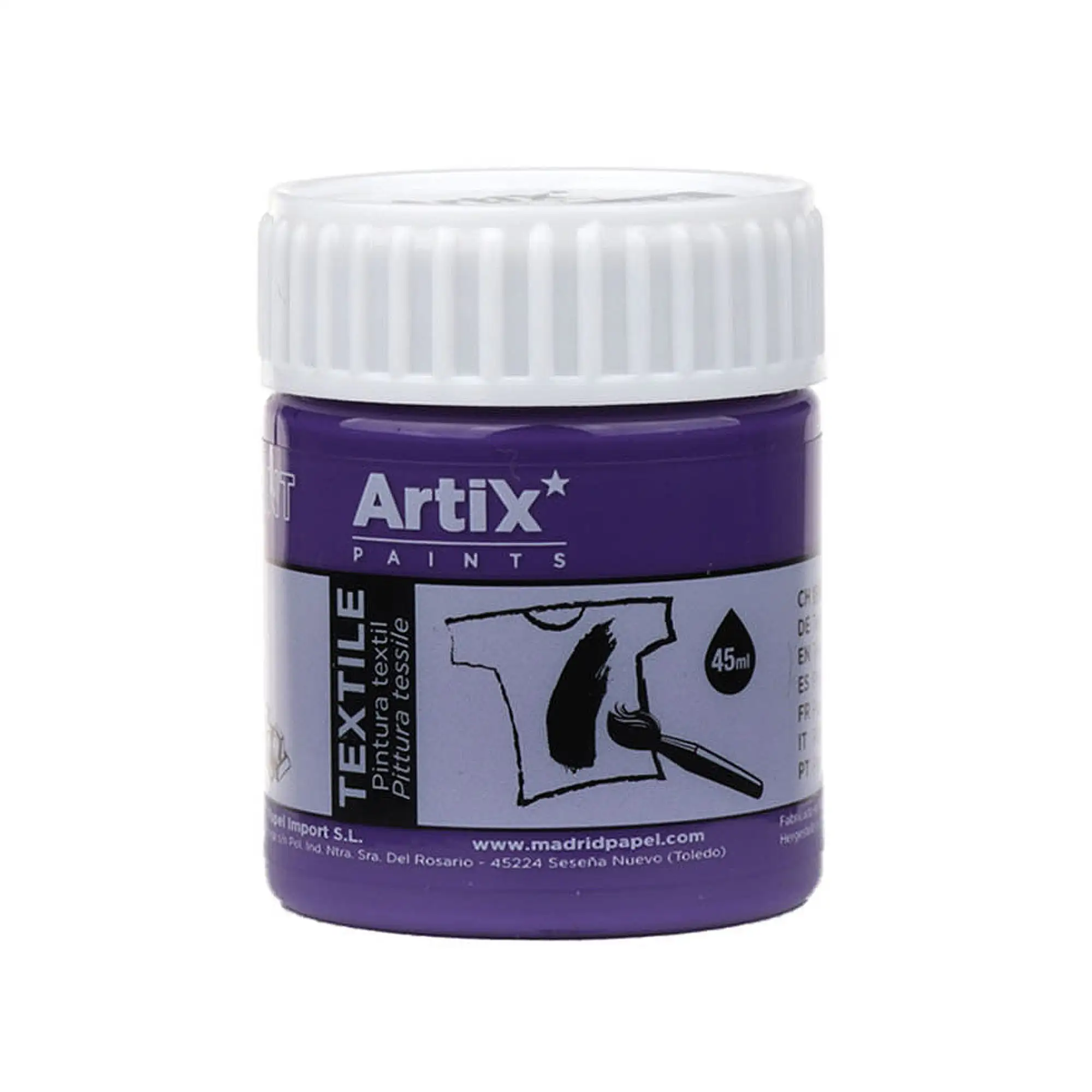Pack 6 Uds. PINTURA TEXTIL MORADO 45 ml
