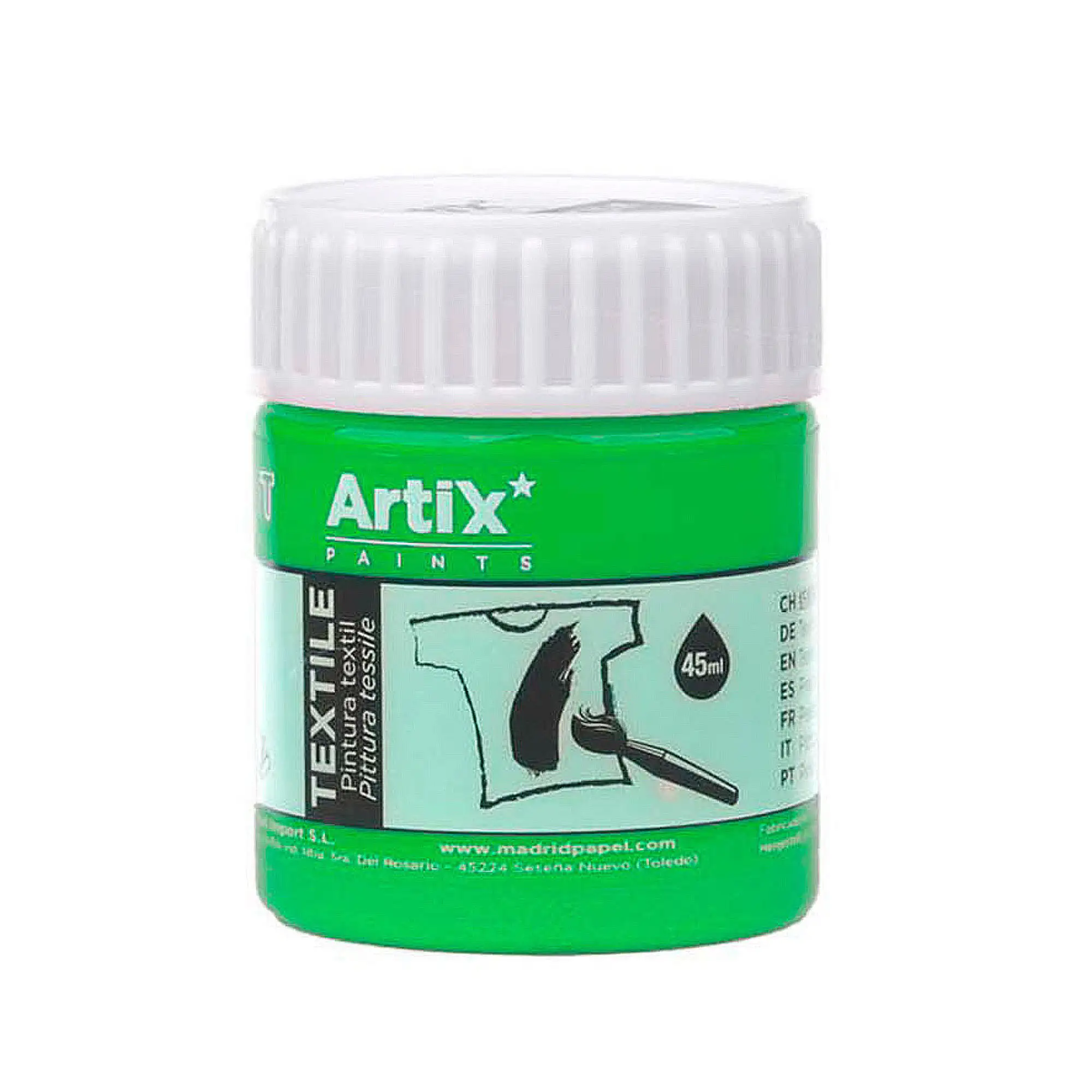 Pack 6 Uds. PINTURA TEXTIL VERDE CLARO 45 ml