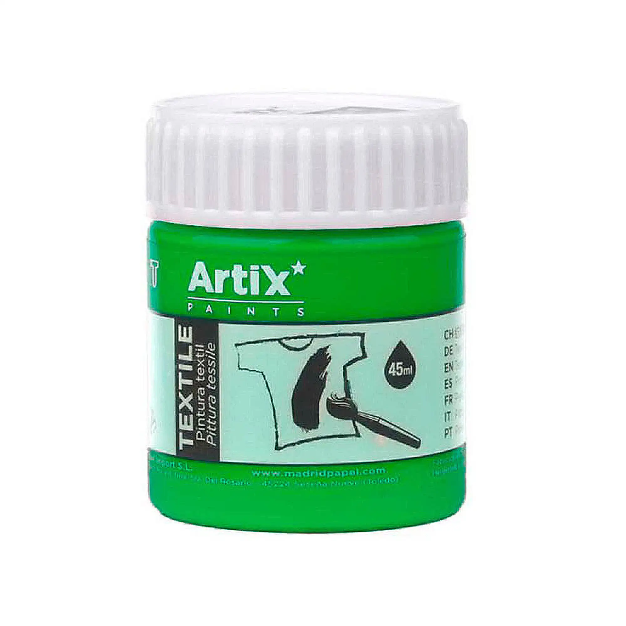 Pack 6 Uds. PINTURA TEXTIL VERDE BOSQUE 45 ml