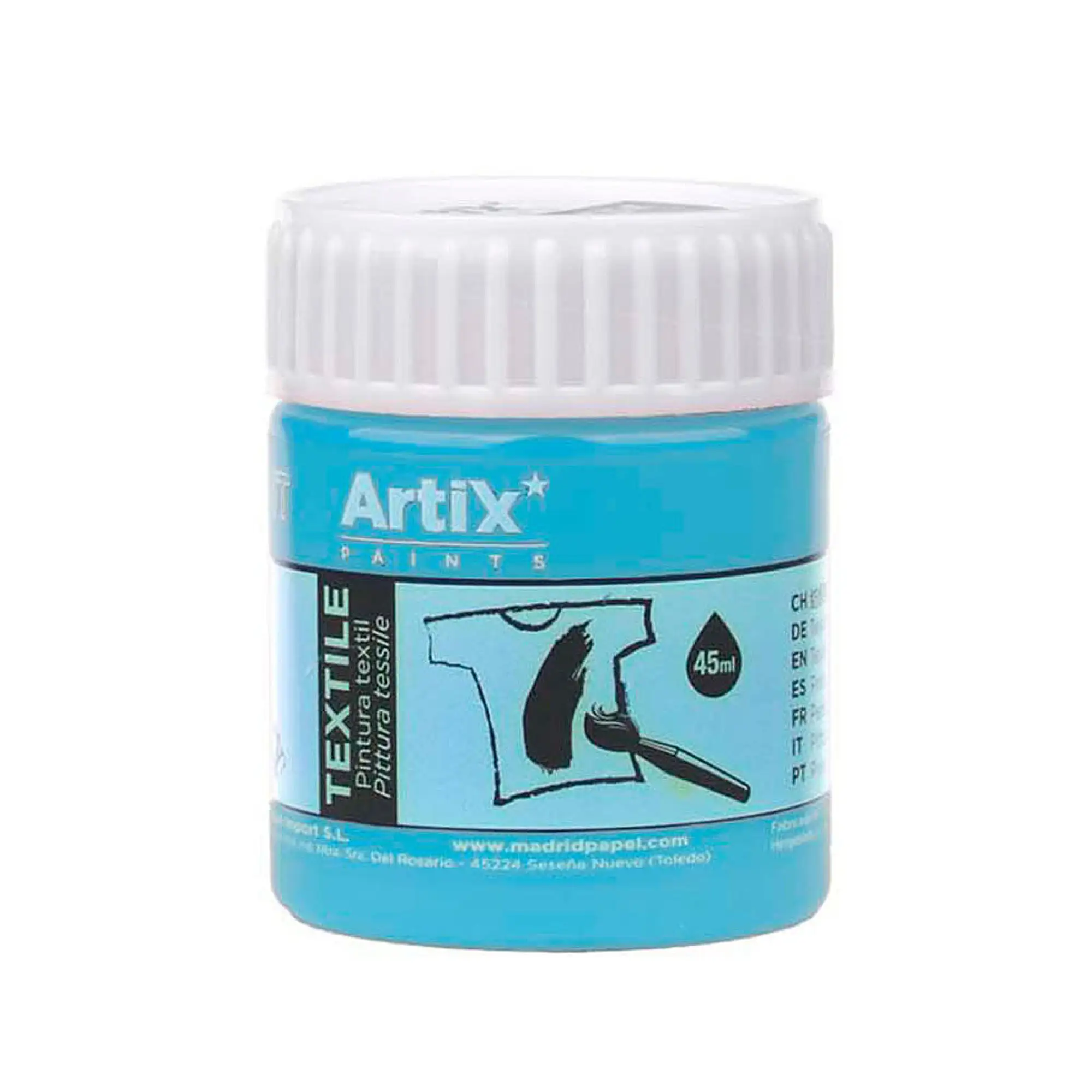 Pack 6 Uds. PINTURA TEXTIL AZUL CELESTE 45 ml