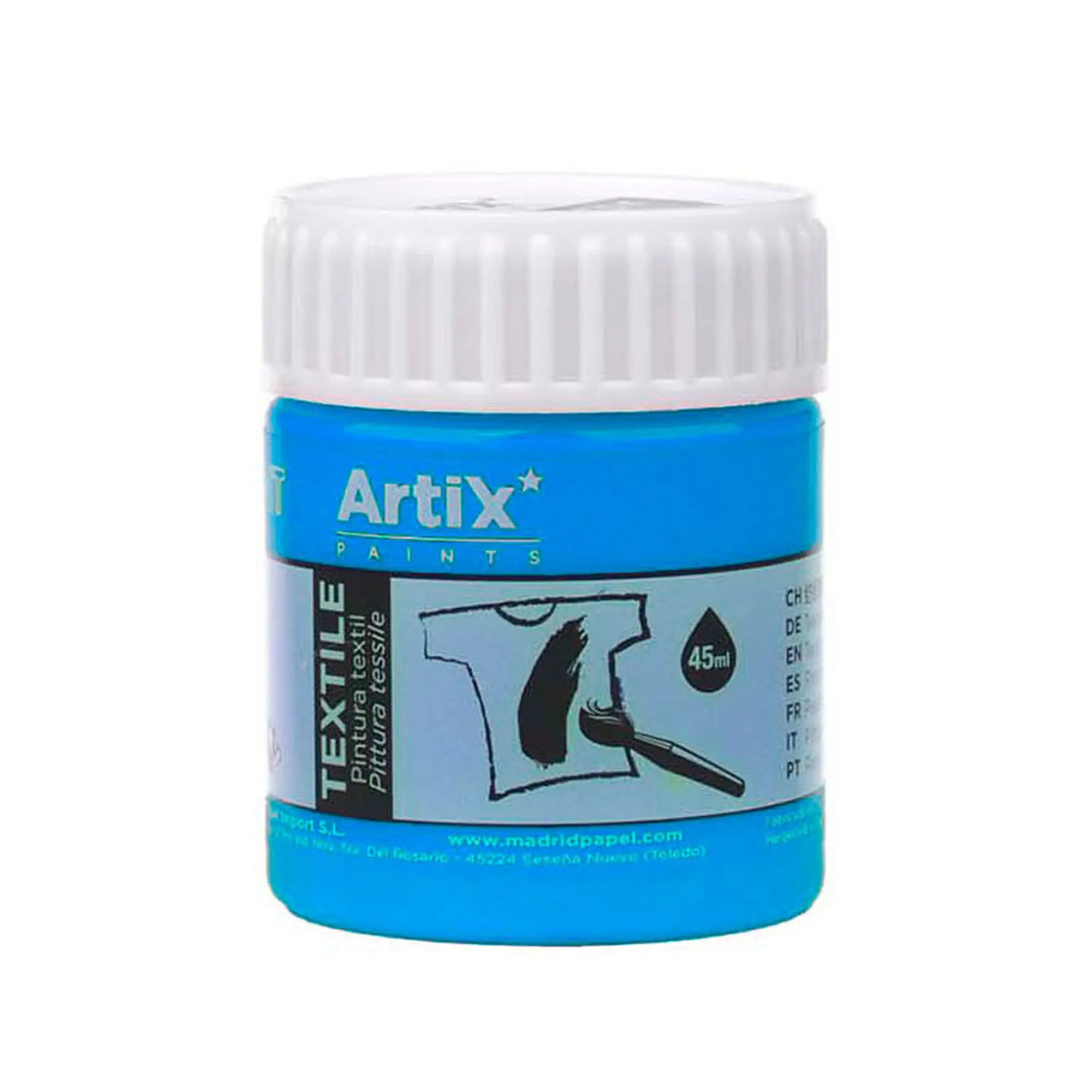 Pack 6 Uds. PINTURA TEXTIL AZUL MEDIO 45 ml