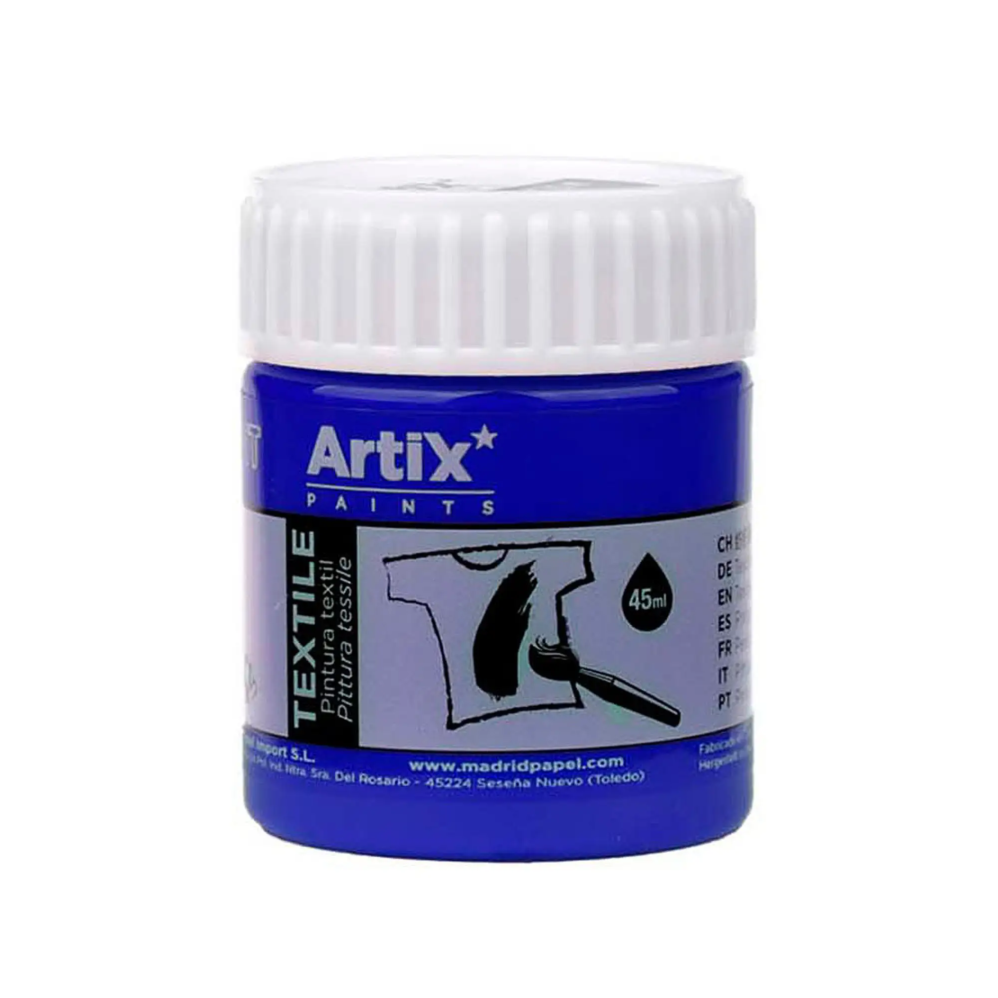 Pack 6 Uds. PINTURA TEXTIL AZUL COBALTO 45 ml
