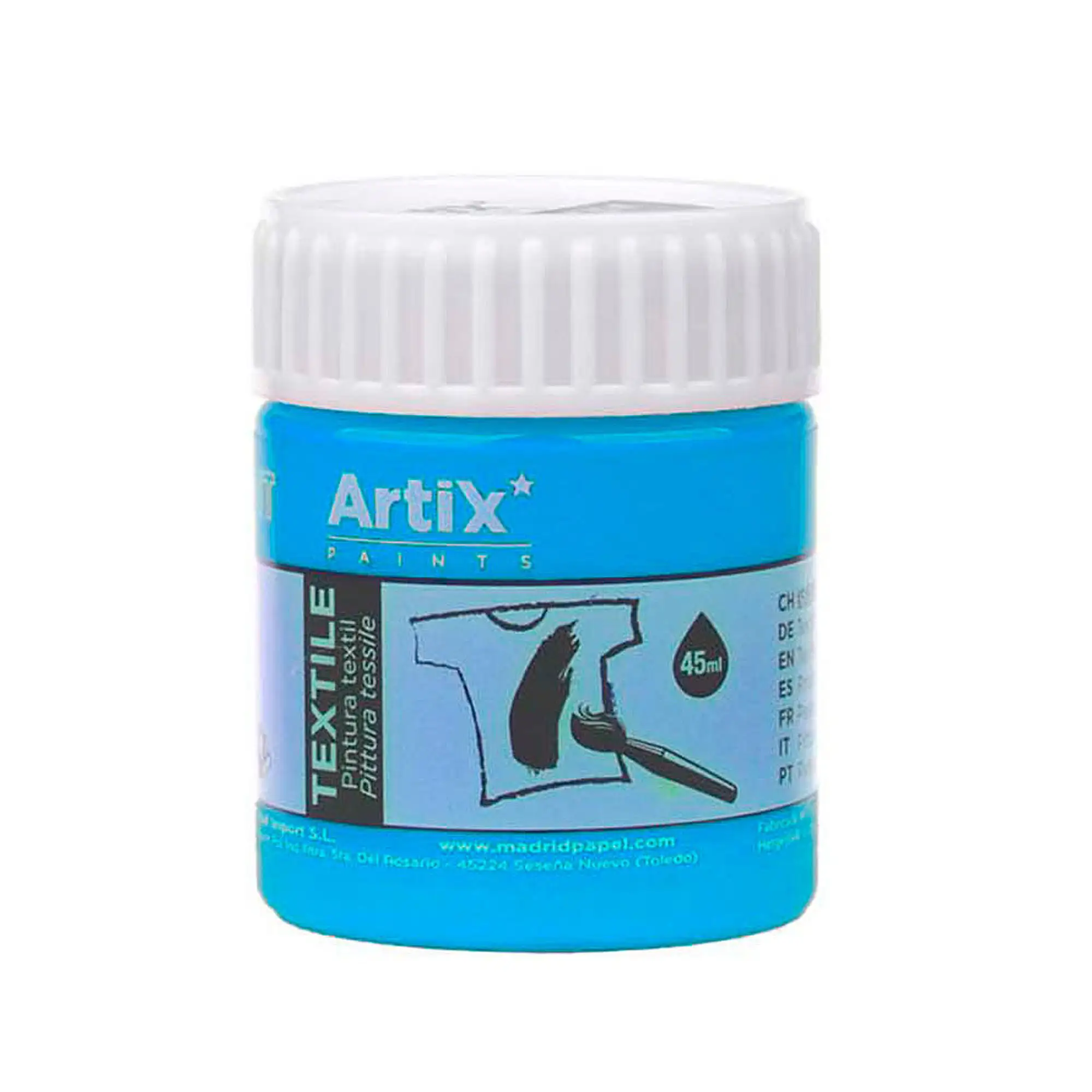 Pack 6 Uds. PINTURA TEXTIL AZUL CIELO 45 ml
