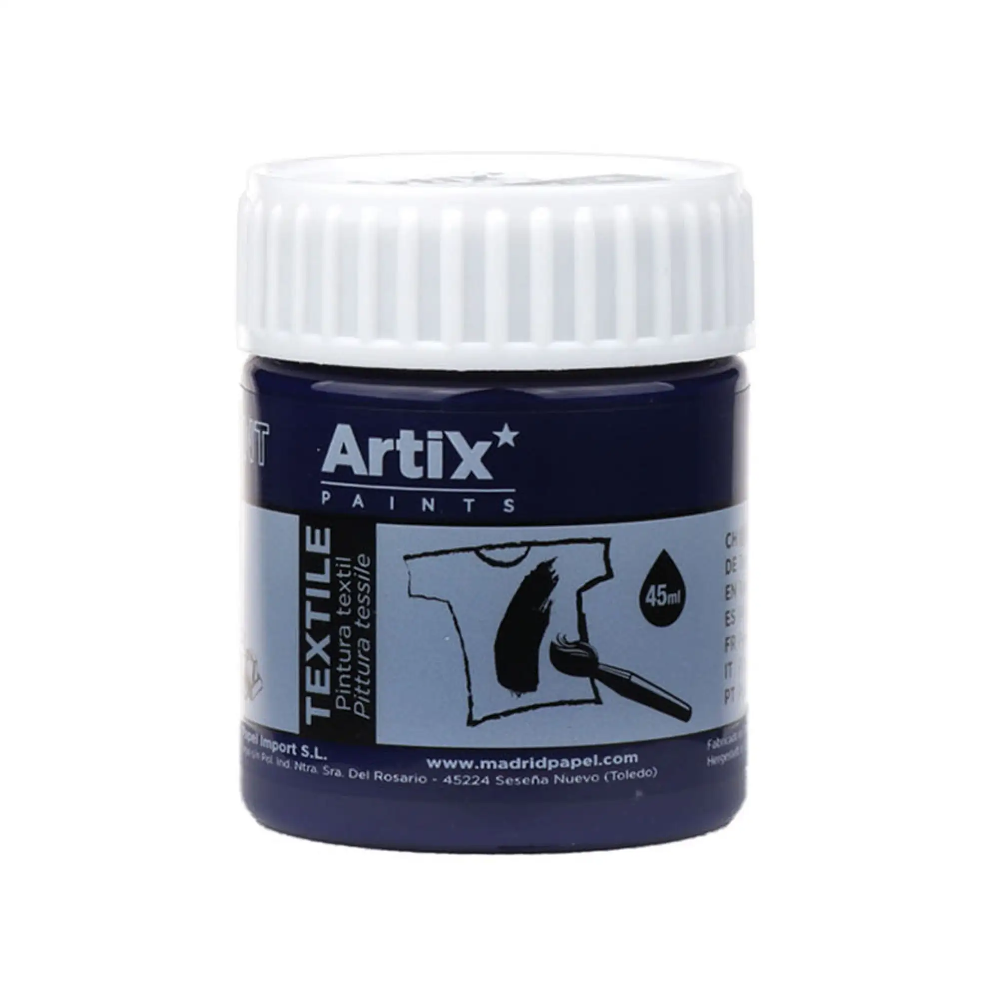 Pack 6 Uds. PINTURA TEXTIL AZUL ULTRAMAR 45 ml