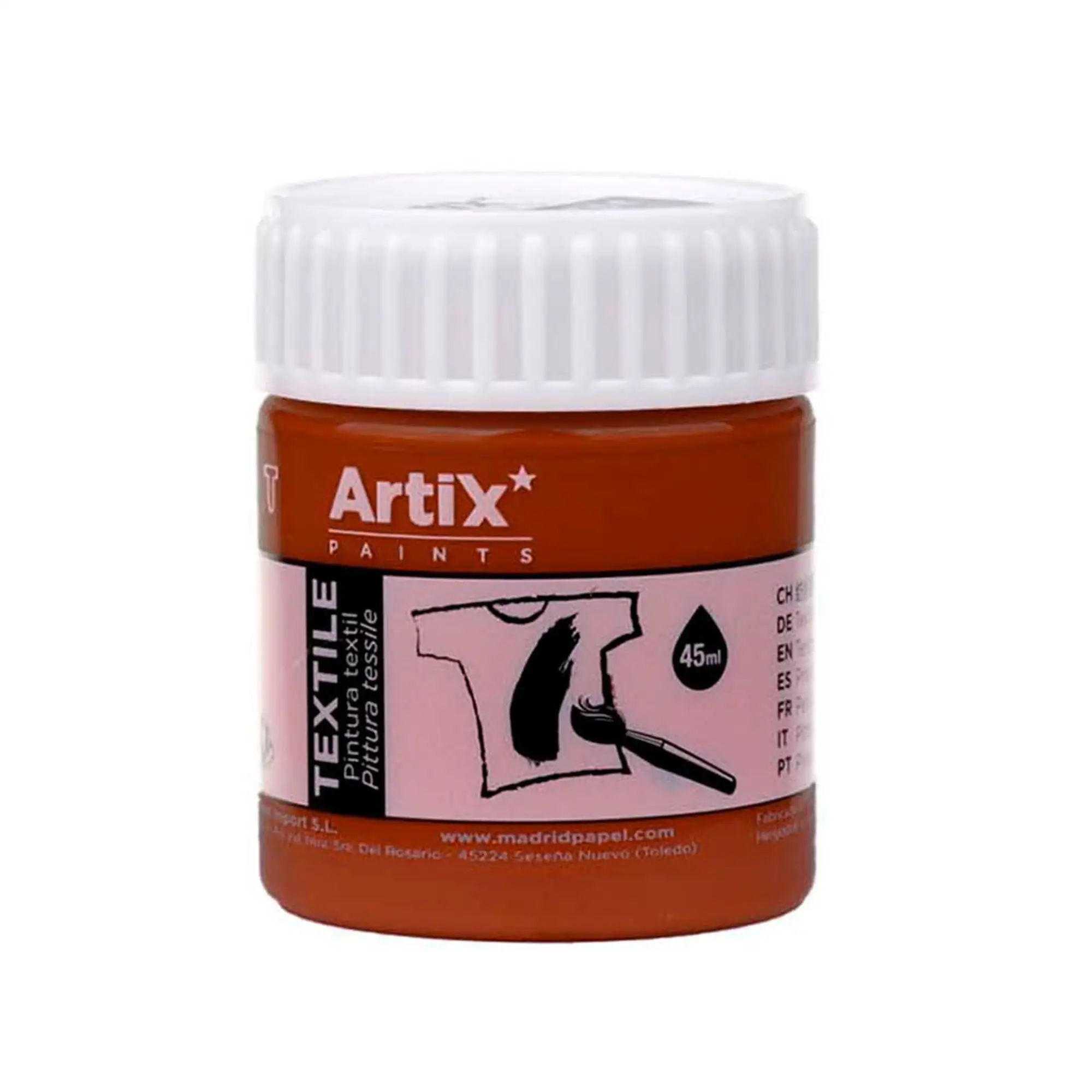 Pack 6 Uds. PINTURA TEXTIL CHOCOLATE 45 ml
