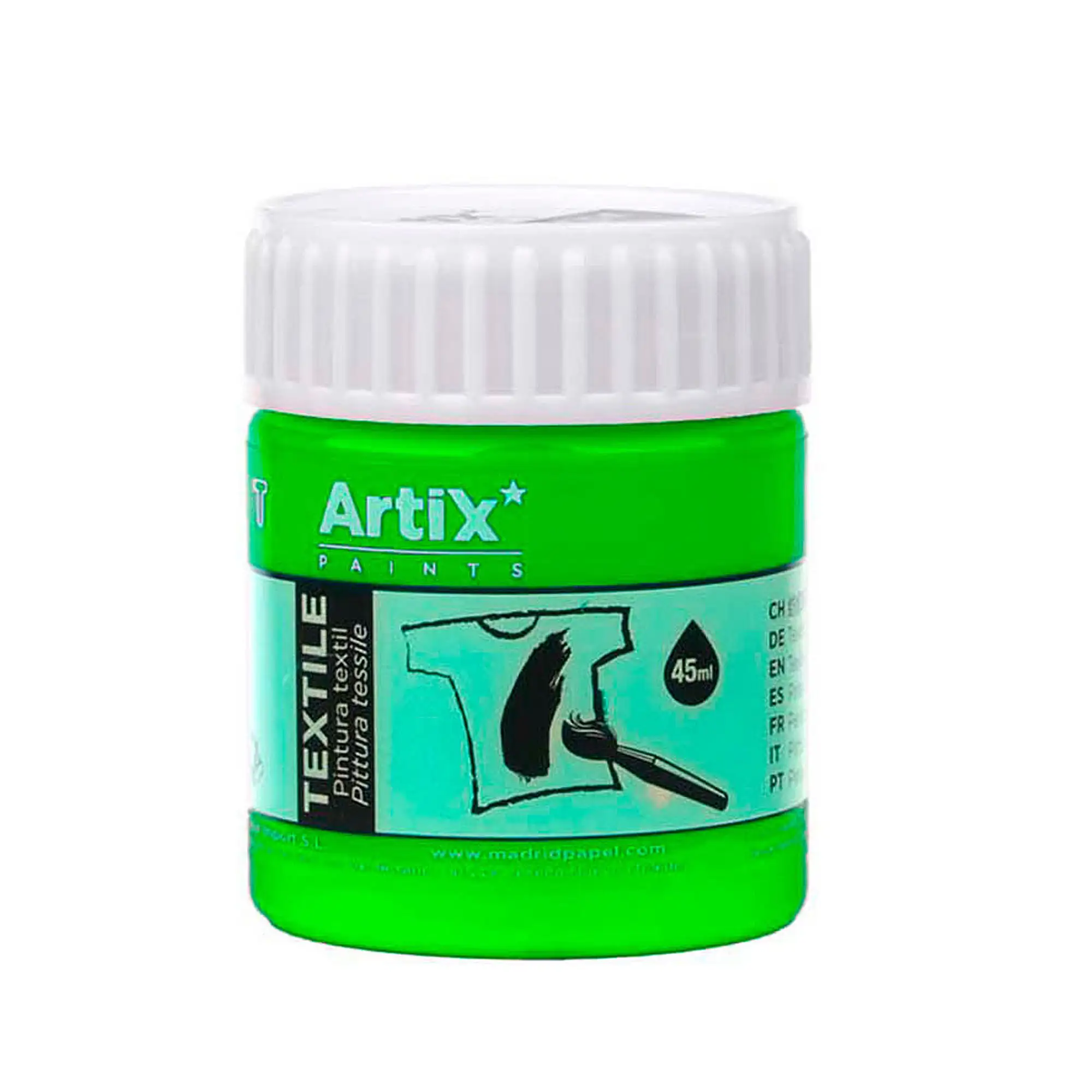 Pack 6 Uds. PINTURA TEXTIL VERDE MEDIO 45 ml