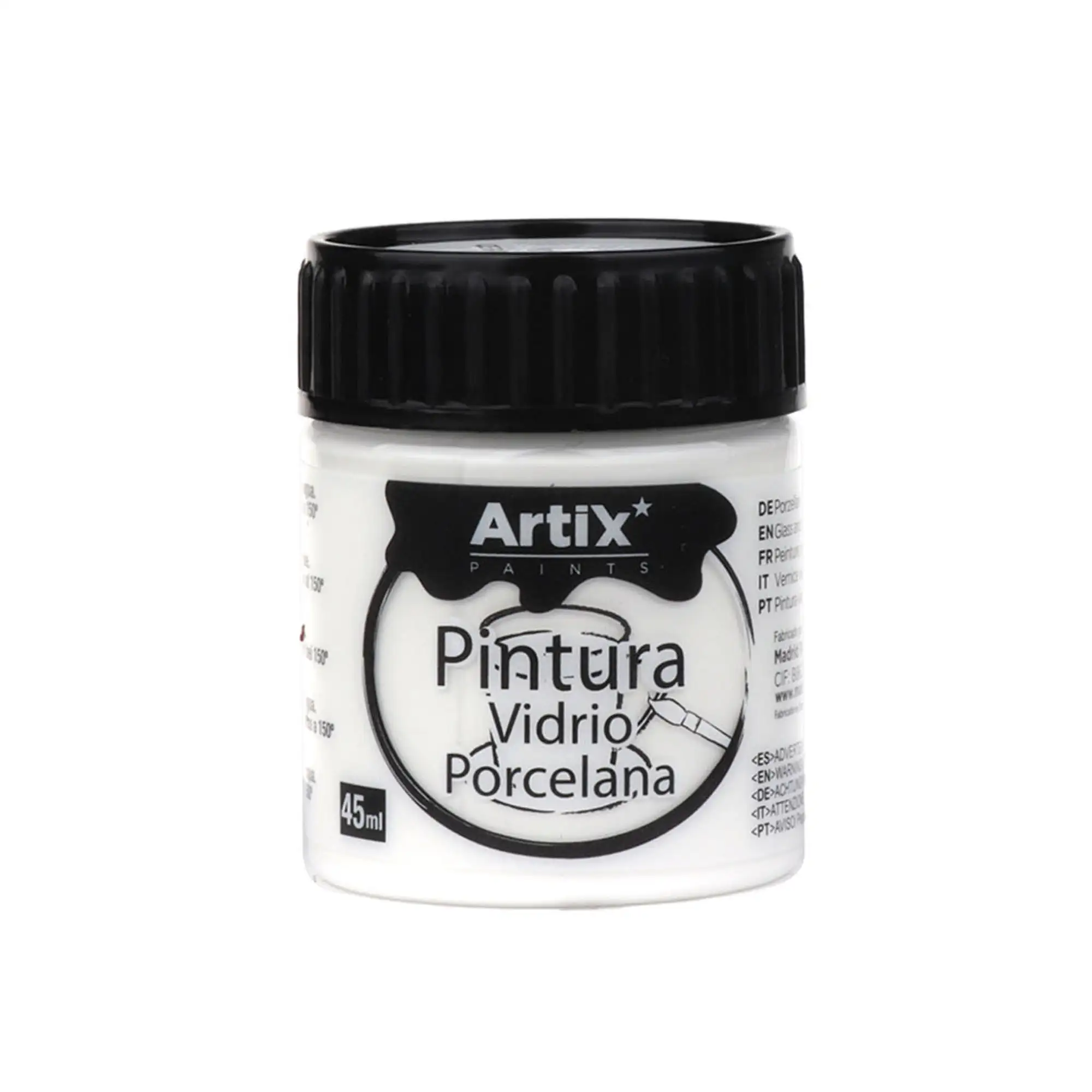 Pack 6 Uds. PINTURA CERÁMICA Y CRISTAL 45 ml COLOR BLANCO