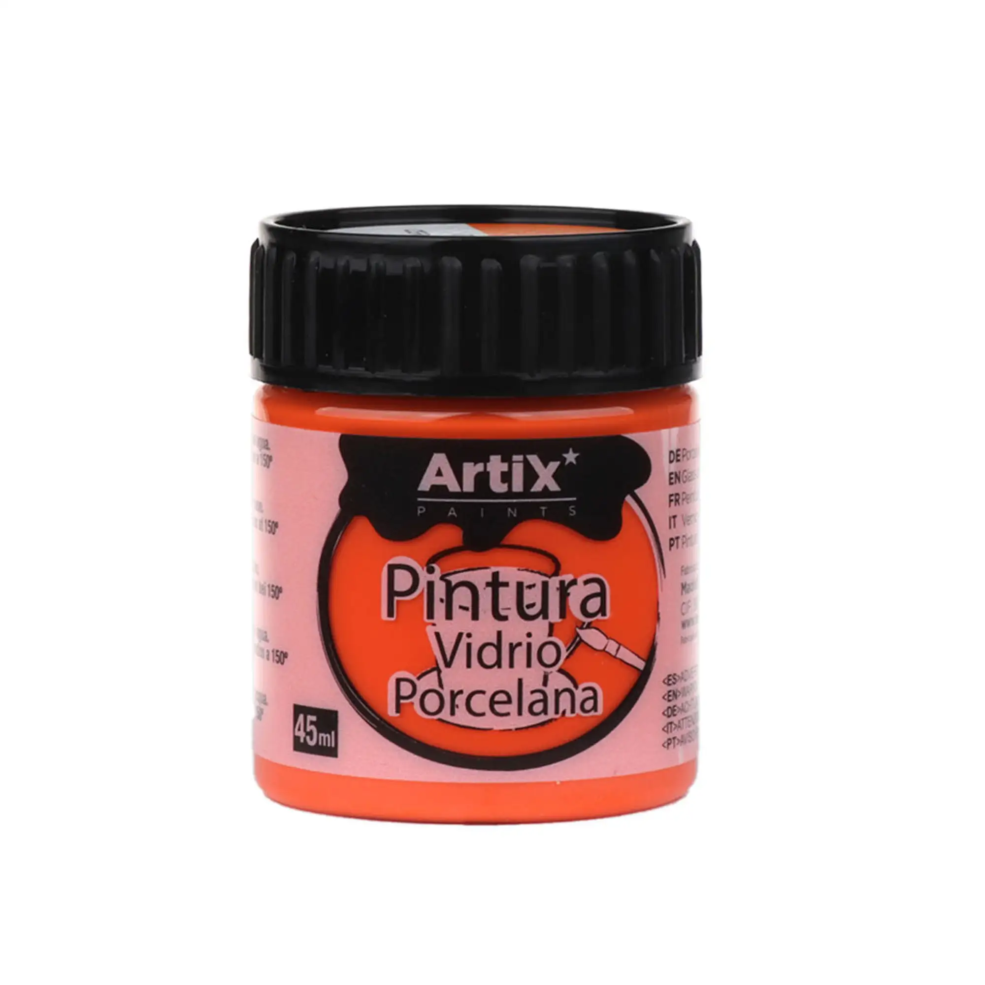 Pack 6 Uds. PINTURA CERÁMICA Y CRISTAL 45 ml COLOR NARANJA