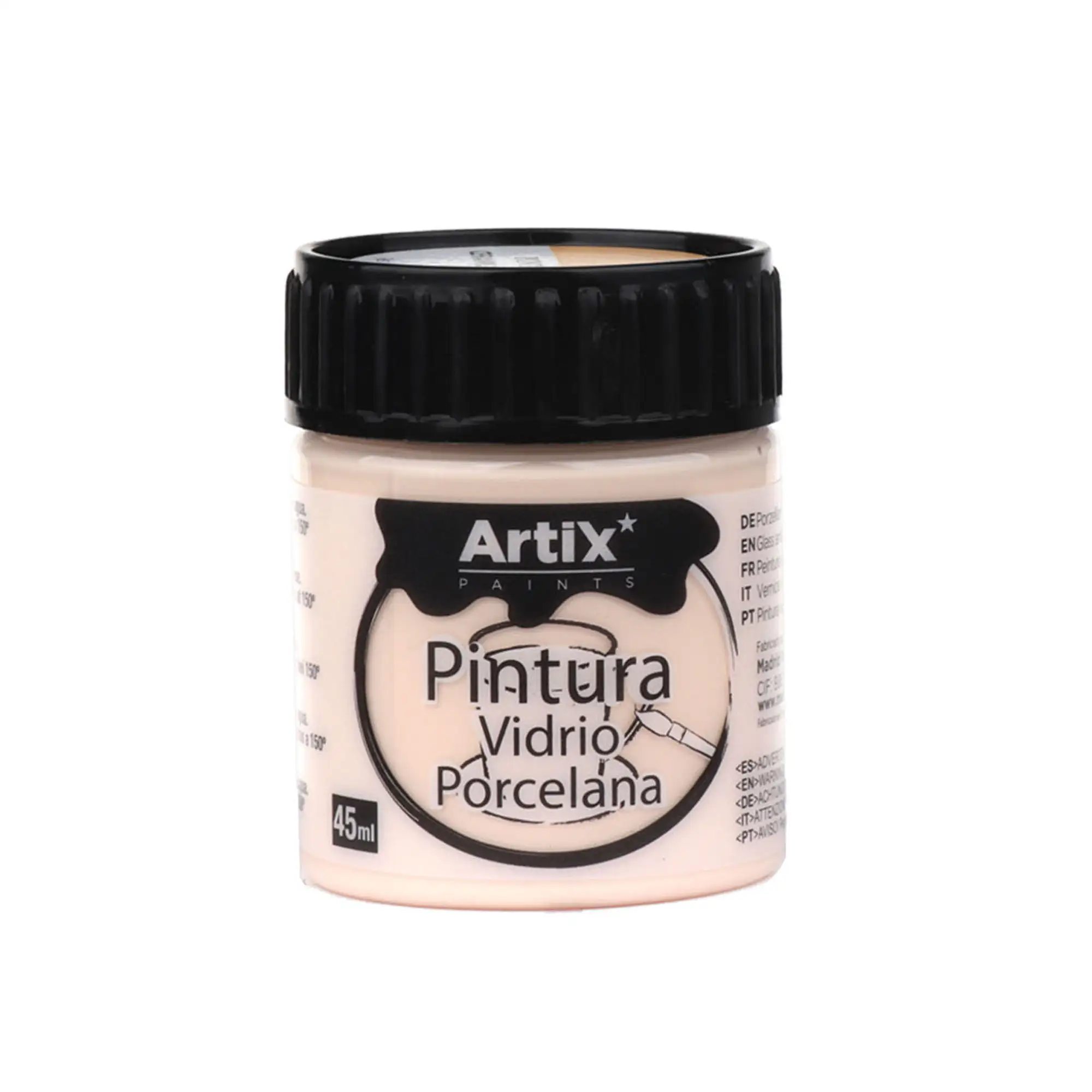 Pack 6 Uds. PINTURA CERÁMICA Y CRISTAL 45 ml COLOR CREMA