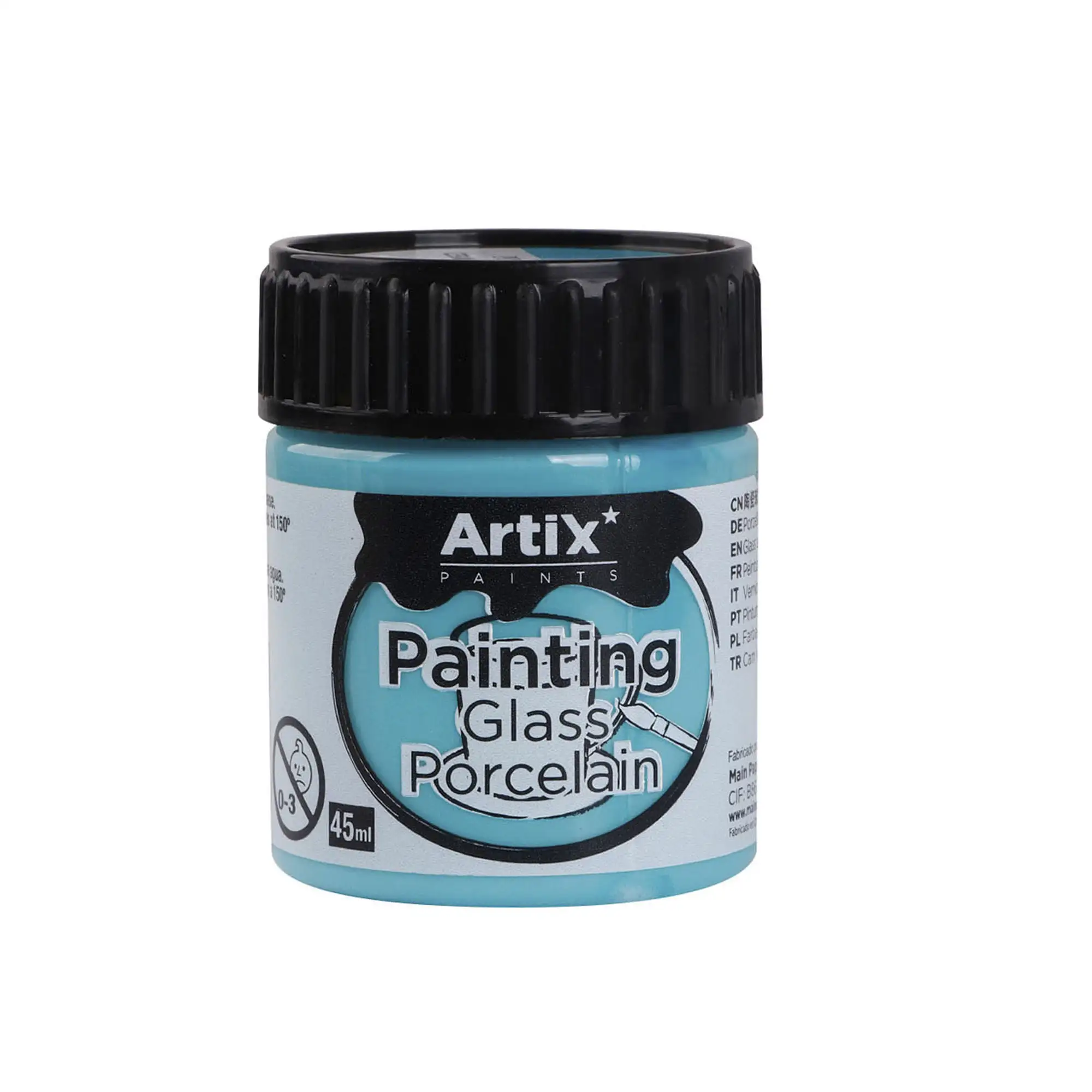 Pack 6 Uds. PINTURA CERÁMICA Y CRISTAL 45 ml COLOR AZUL CLARO