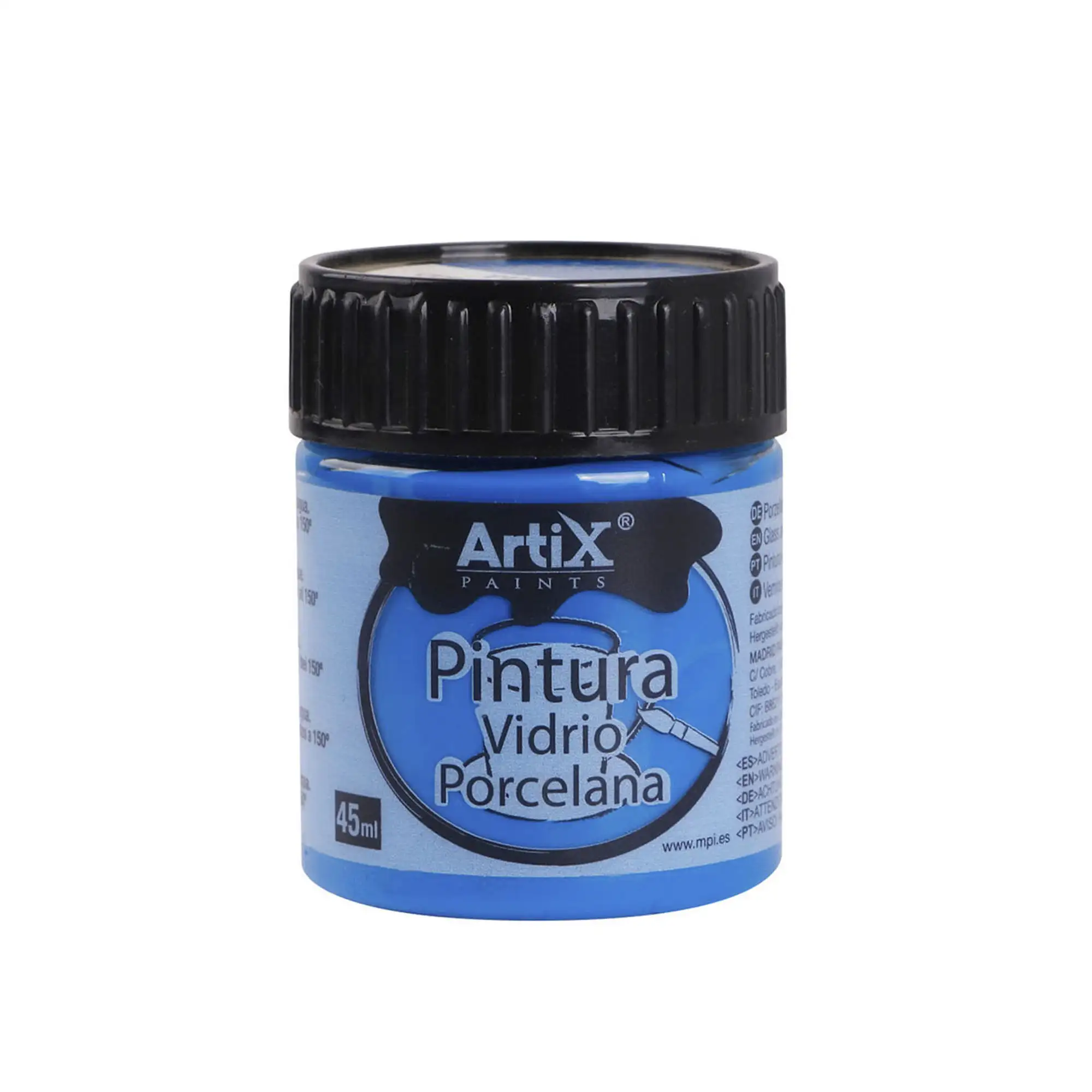 Pack 6 Uds. PINTURA CERÁMICA Y CRISTAL 45 ml COLOR AZUL