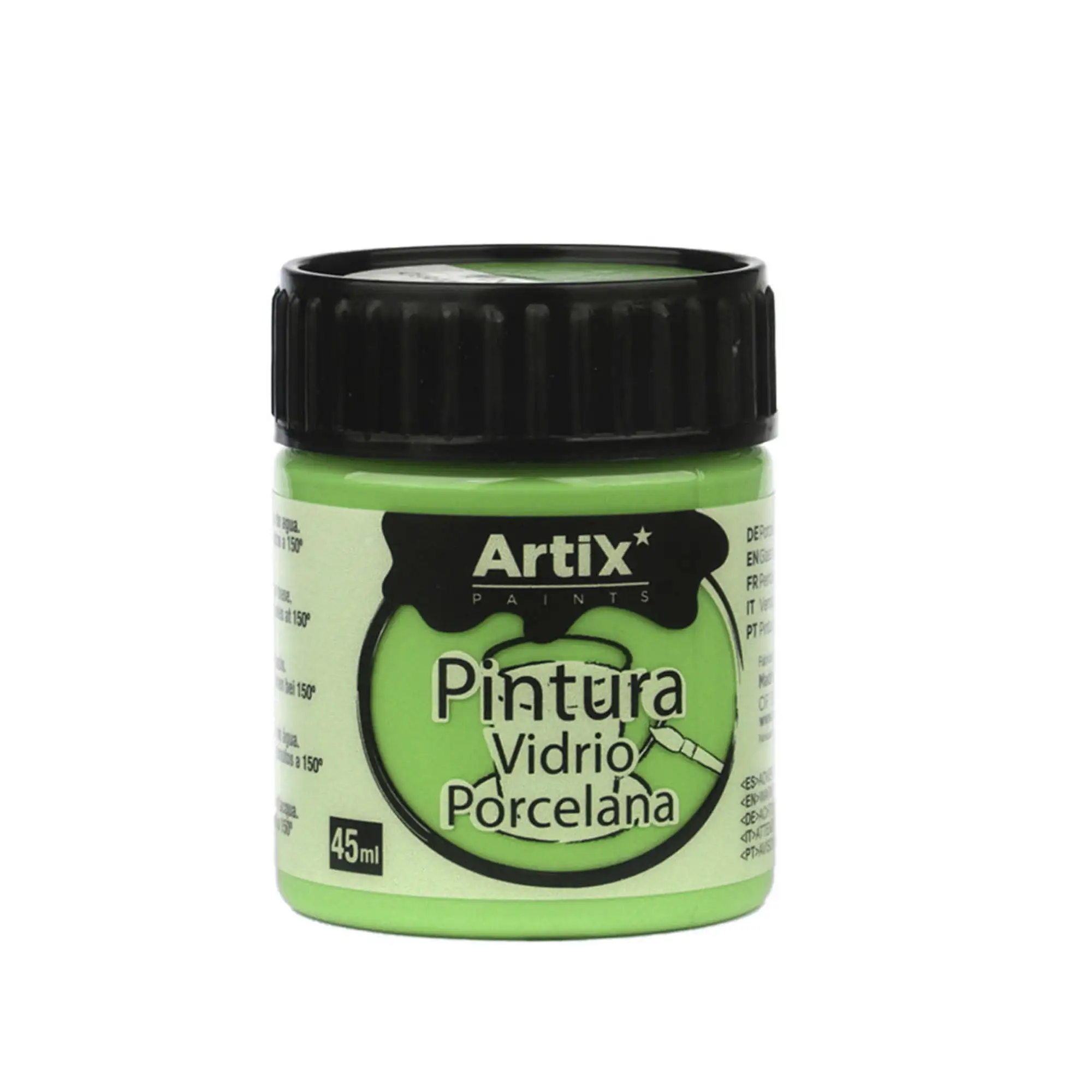 Pack 6 Uds. PINTURA CERÁMICA Y CRISTAL 45 ml COLOR VERDE CLARO