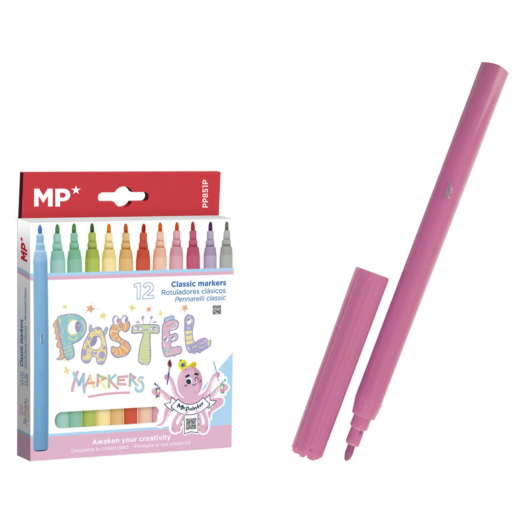 12 PACKS DE ROTULADORES PASTEL 12 Uds.