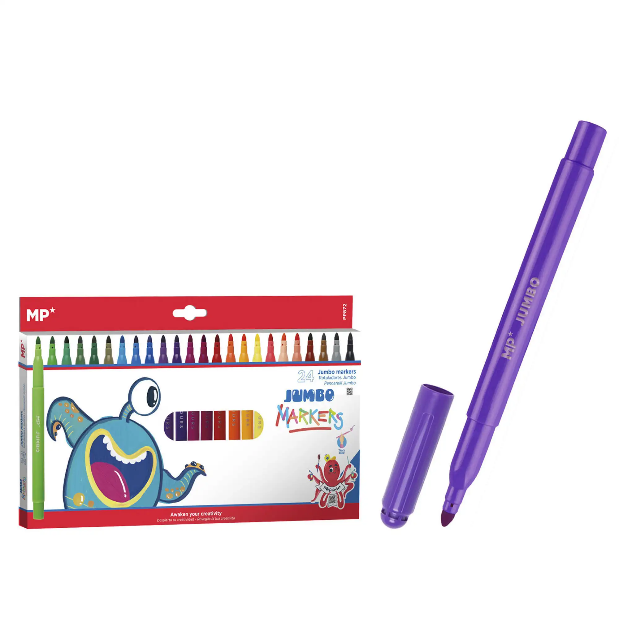 12 PACKS DE ROTULADORES JUMBO 24 Uds.