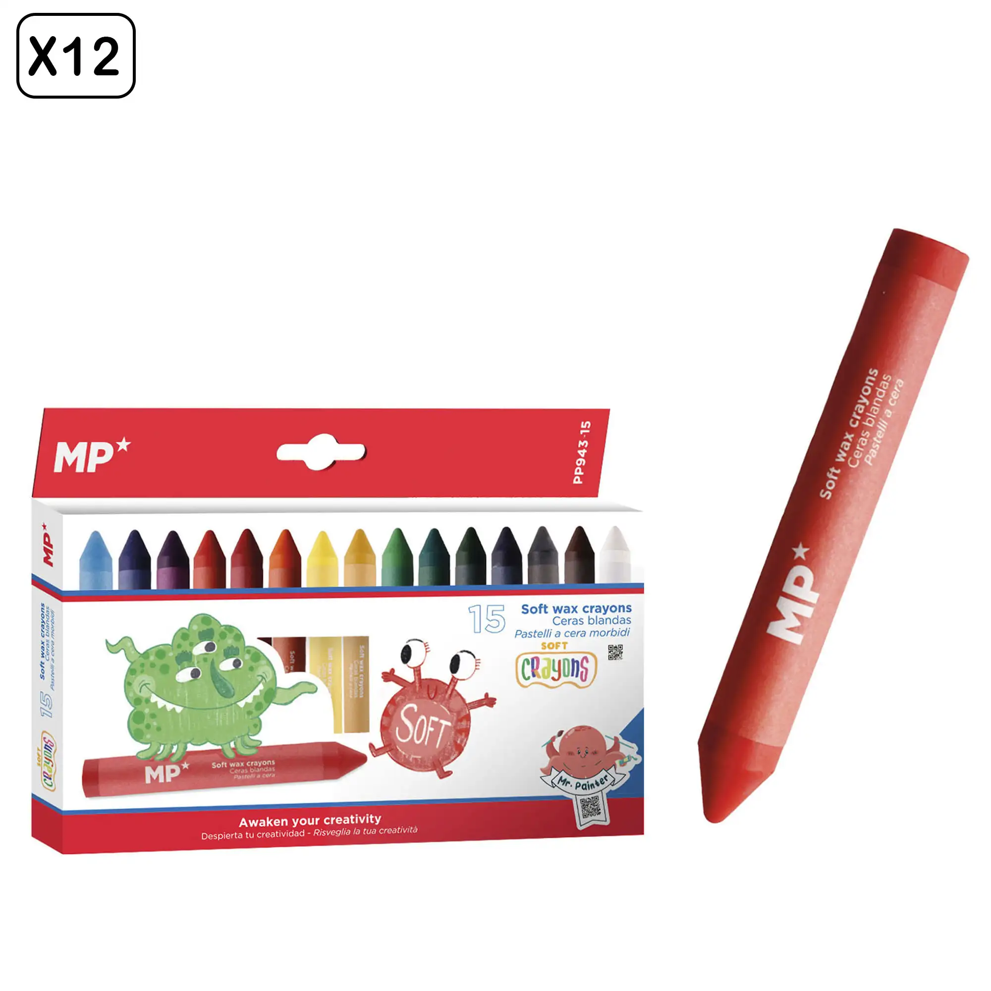 12 PACKS DE CERAS BLANDAS 15 Uds.