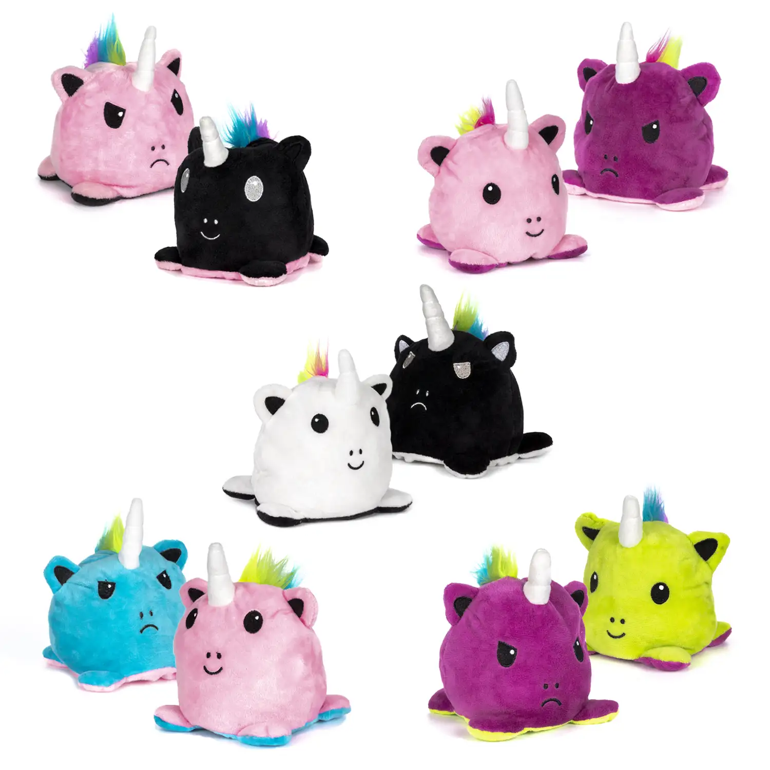 Unicornio Reversible PaulIne Emoticono 20cms. Colores surtidos.