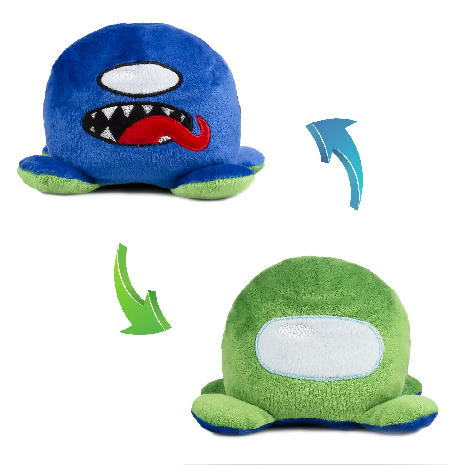 Among Us peluche reversible con 2 caras, de 16cms.