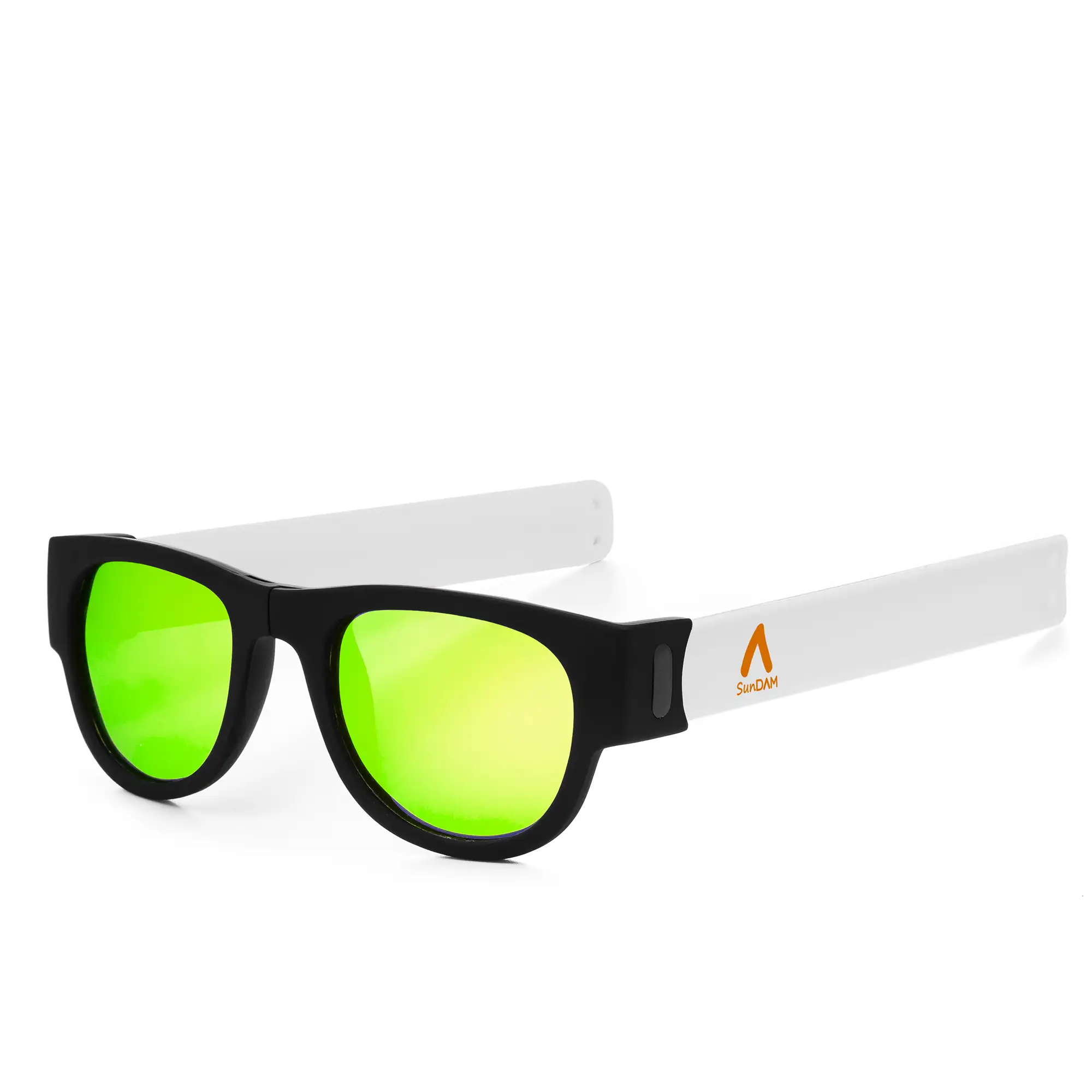 Gafas de sol con lente espejo deportivas, plegables y enrollables UV400