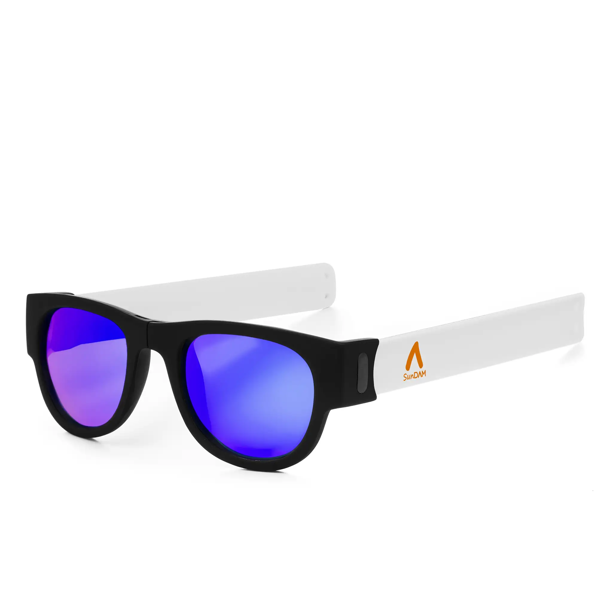 Gafas de sol con lente espejo deportivas, plegables y enrollables UV400