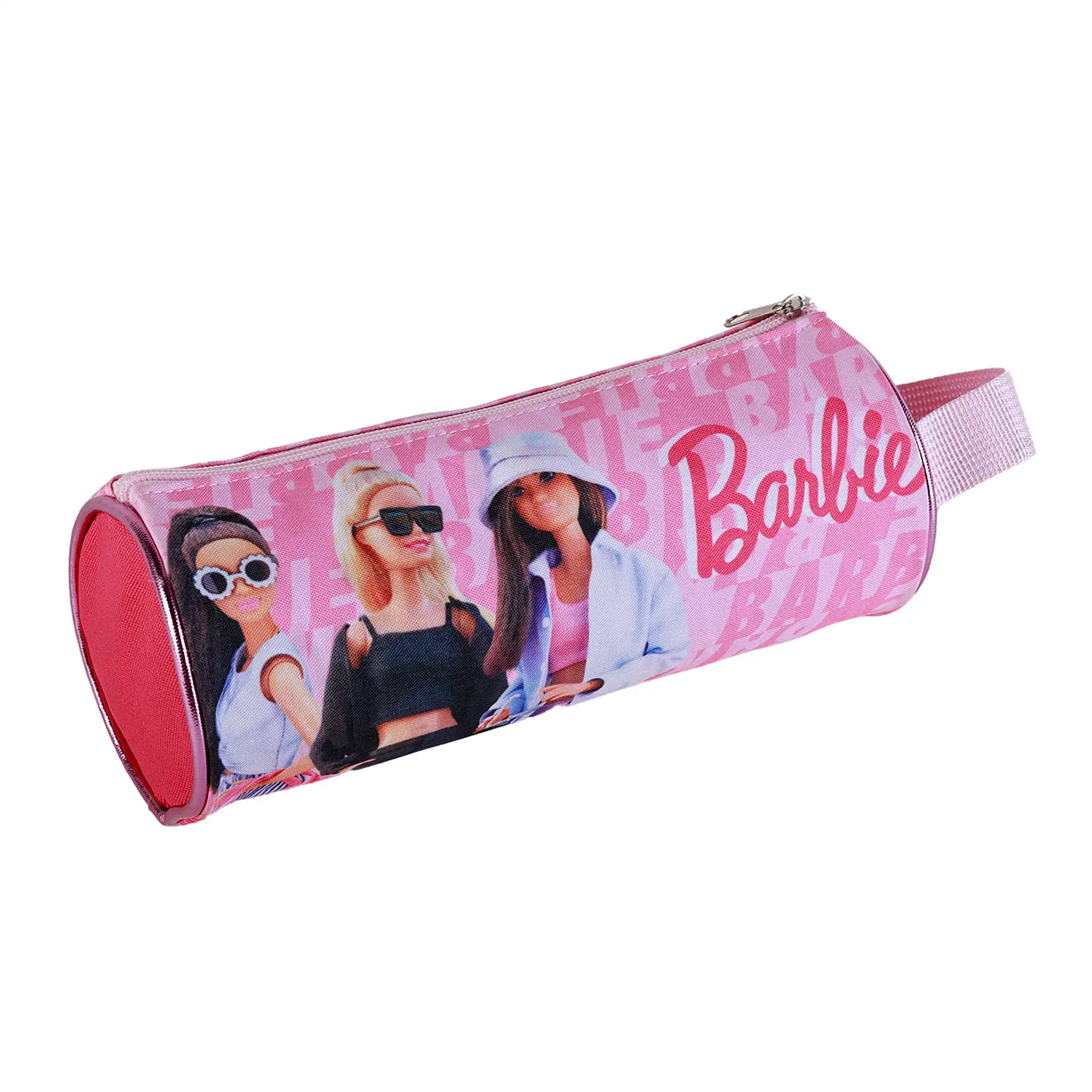 Portatodo redondo Barbie deluxe. Interior totalmente forrado y personalizado.
