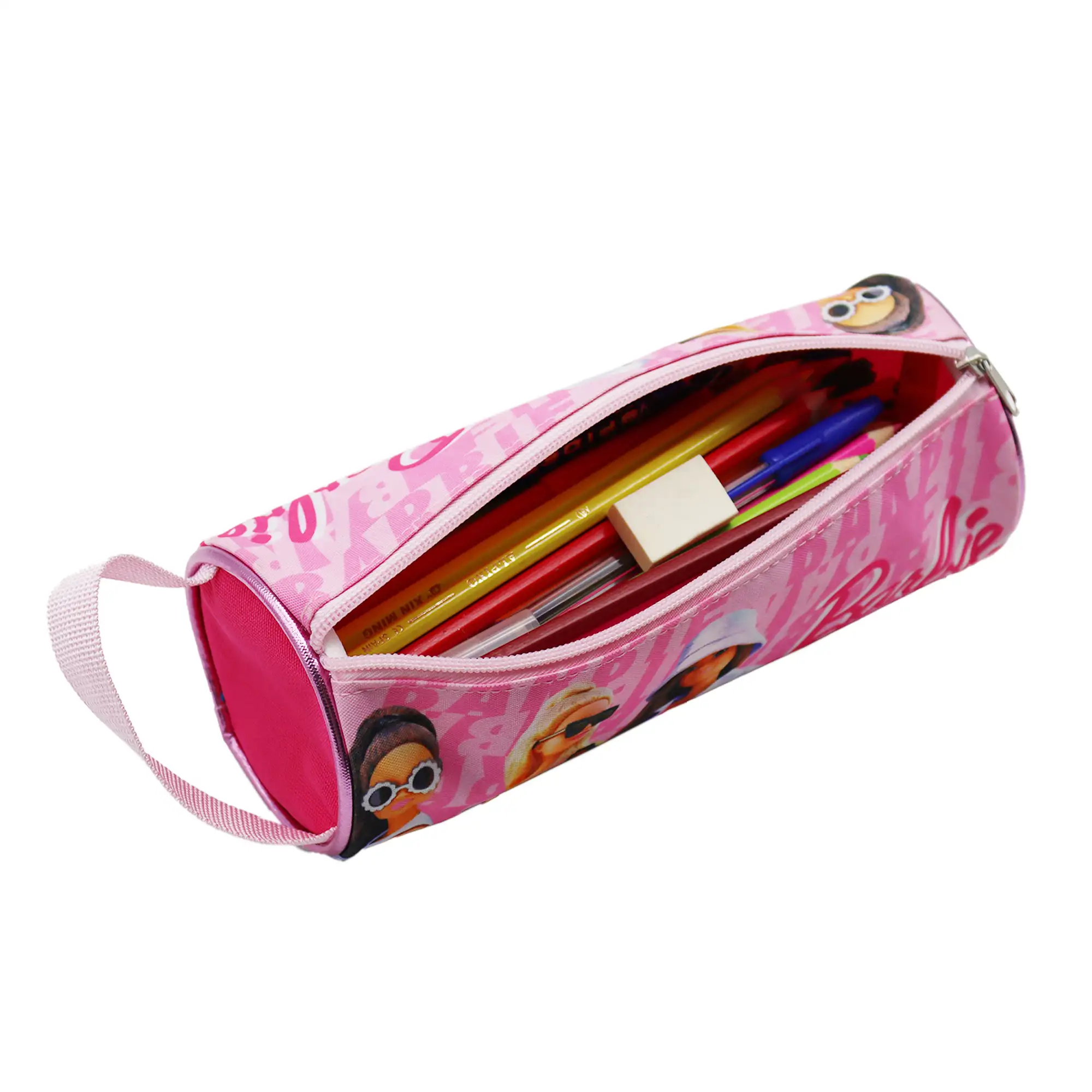 Portatodo redondo Barbie deluxe. Interior totalmente forrado y personalizado.