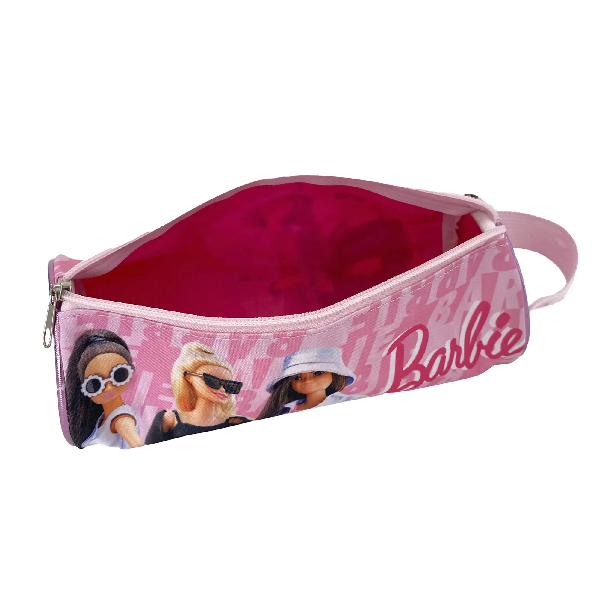 Portatodo redondo Barbie deluxe. Interior totalmente forrado y personalizado.