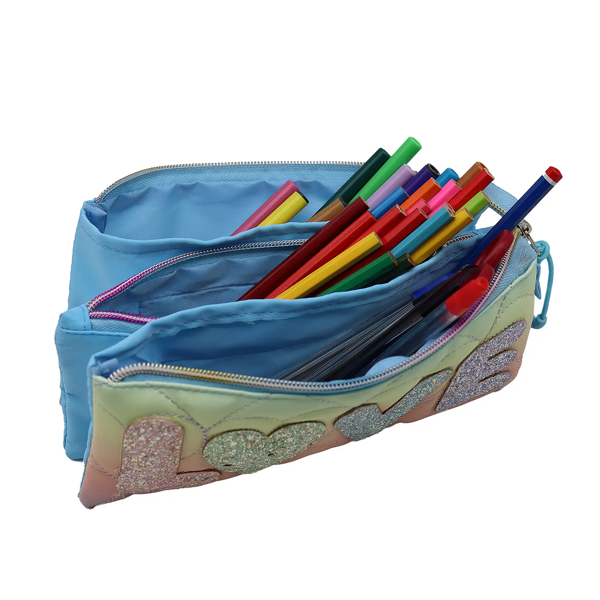 Estuche Triple Blin-Blin Love. Interior totalmente forrado y personalizado.